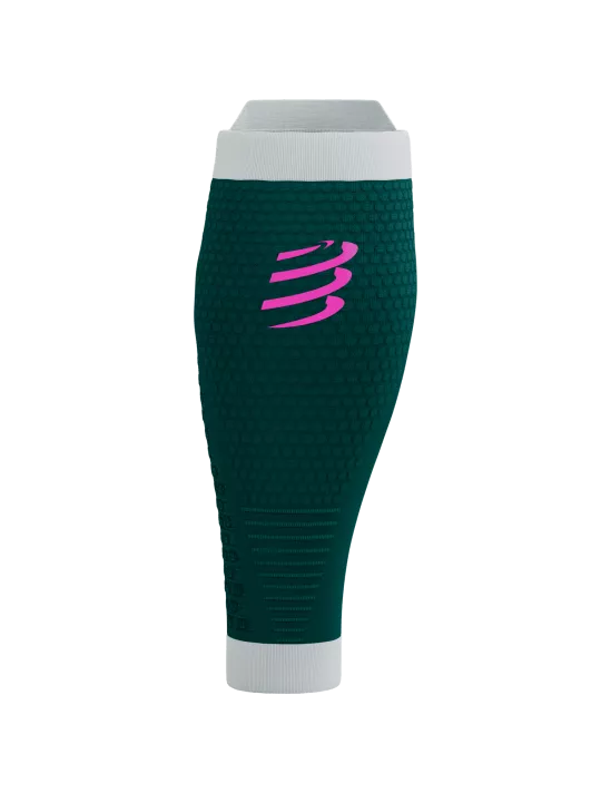 Compressport Unisex R2 3.0 Calf Sleeves - Storm/White | Performance Compression Support for Running, Cycling & Recovery | Perfect for Athletes & Fitness Enthusiasts