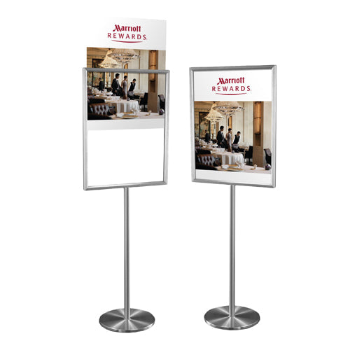 20x20 Deluxe Hospitality Sign Holder Floor Stand - Heavy Duty Metal Frame with Elegant Lift Top for Restaurants, Hotels & Events - Perfect for Menu Displays, Promotions & Directional Signage