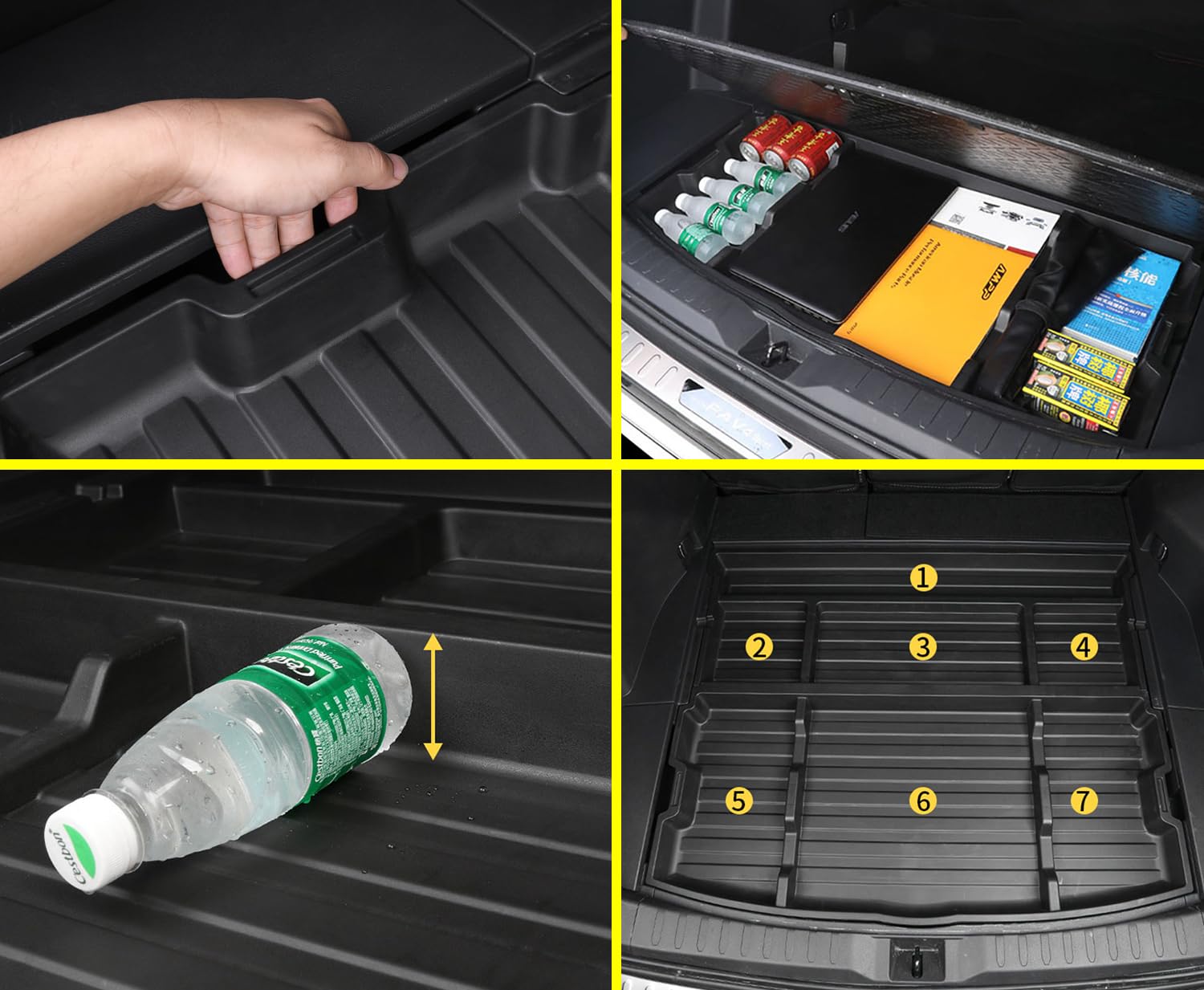 2019-2025 Toyota RAV4 Trunk Organizer - Hidden Underfloor Storage Box for RAV4 LE/XLE/XSE/TRD/Hybrid Models | SUV Cargo Management System | Perfect for Road Trips, Grocery Shopping & Outdoor Gear Storage