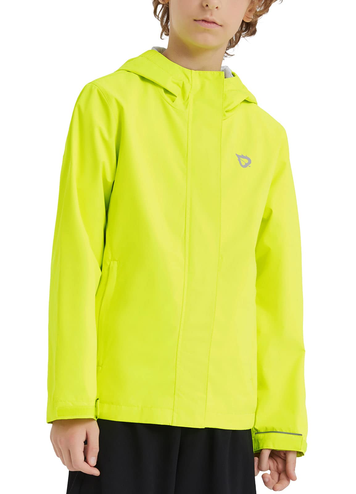 BALEAF Waterproof Rain Jacket for Boys & Girls - Kids Lightweight Hooded Windbreaker Packable Raincoat for Youth & Petite Women - Perfect for Outdoor Hiking, School & Rainy Day Activities