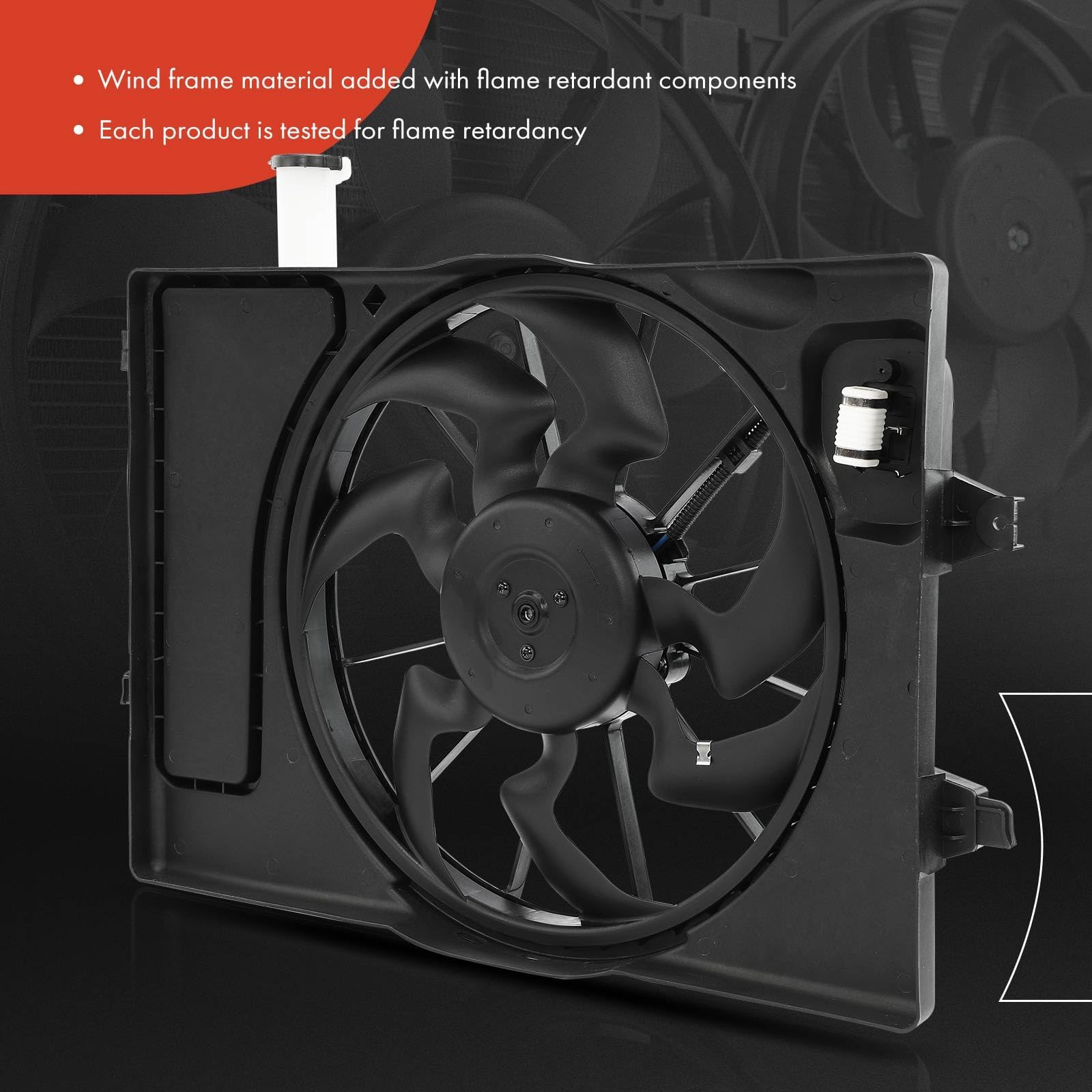 Premium Engine Radiator Cooling Fan Assembly for Hyundai Elantra 2017-2020, Elantra GT 2018-2020, Kia Forte 2019-2022 (2.0L) - Replaces OEM# 25380M6000, 25380F2000 - Perfect for Overheating Prevention & Engine Cooling System Repair