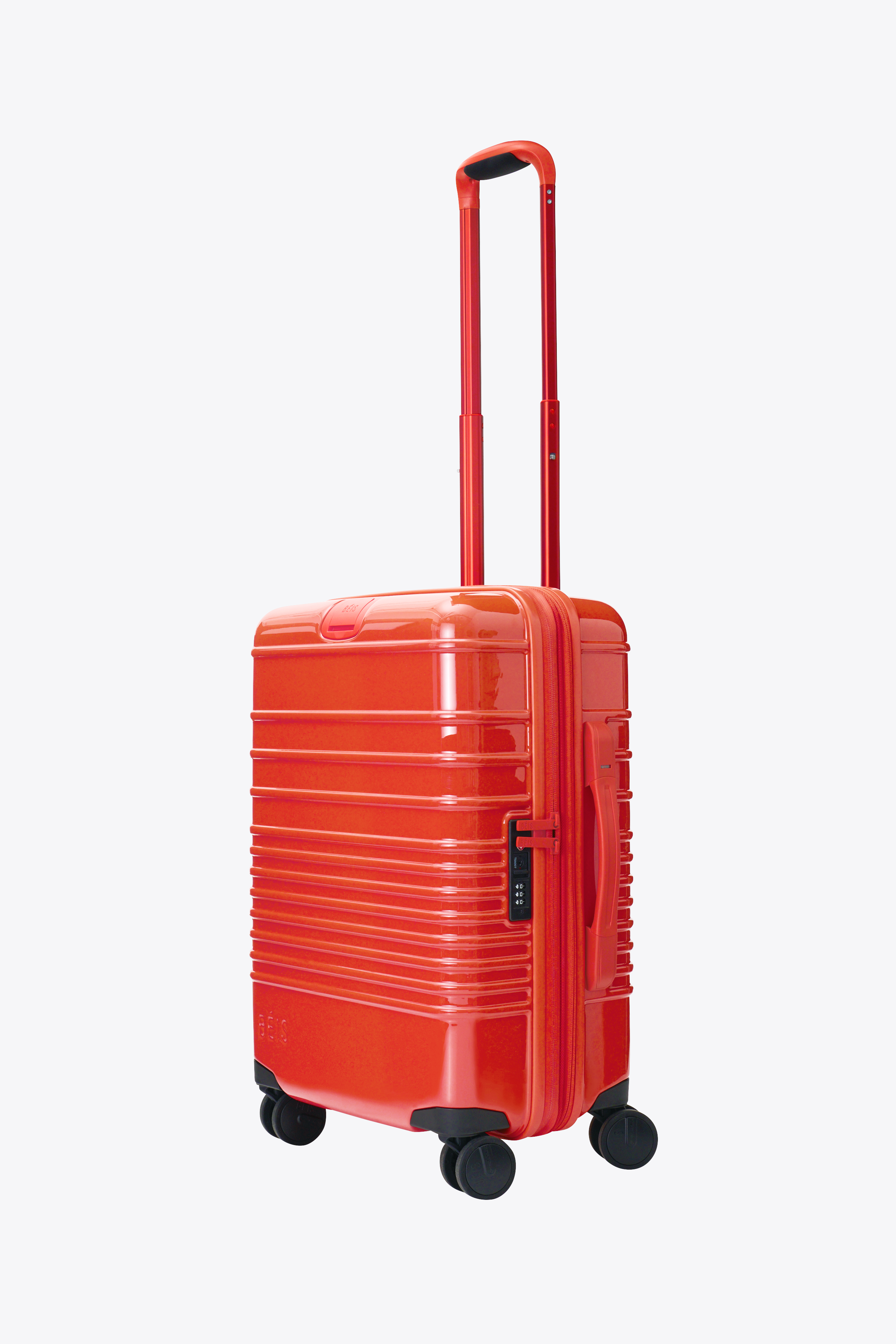 Premium Glossy Flame Carry-On Roller Luggage - Lightweight Spinner Suitcase for Air Travel, Business Trips & Weekend Getaways