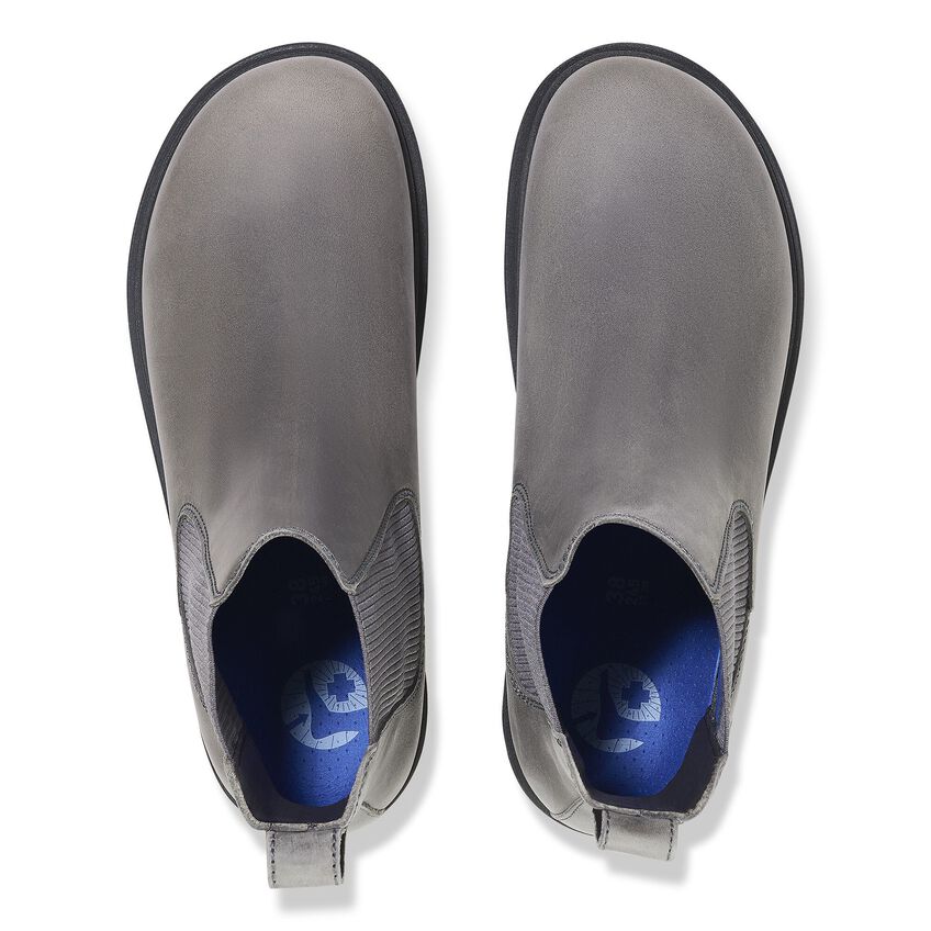 Birkenstock Women's Highwood Slip-On Mid Heel Sandals in Graphite - Comfortable Casual Shoes for Walking, Work & Everyday Wear