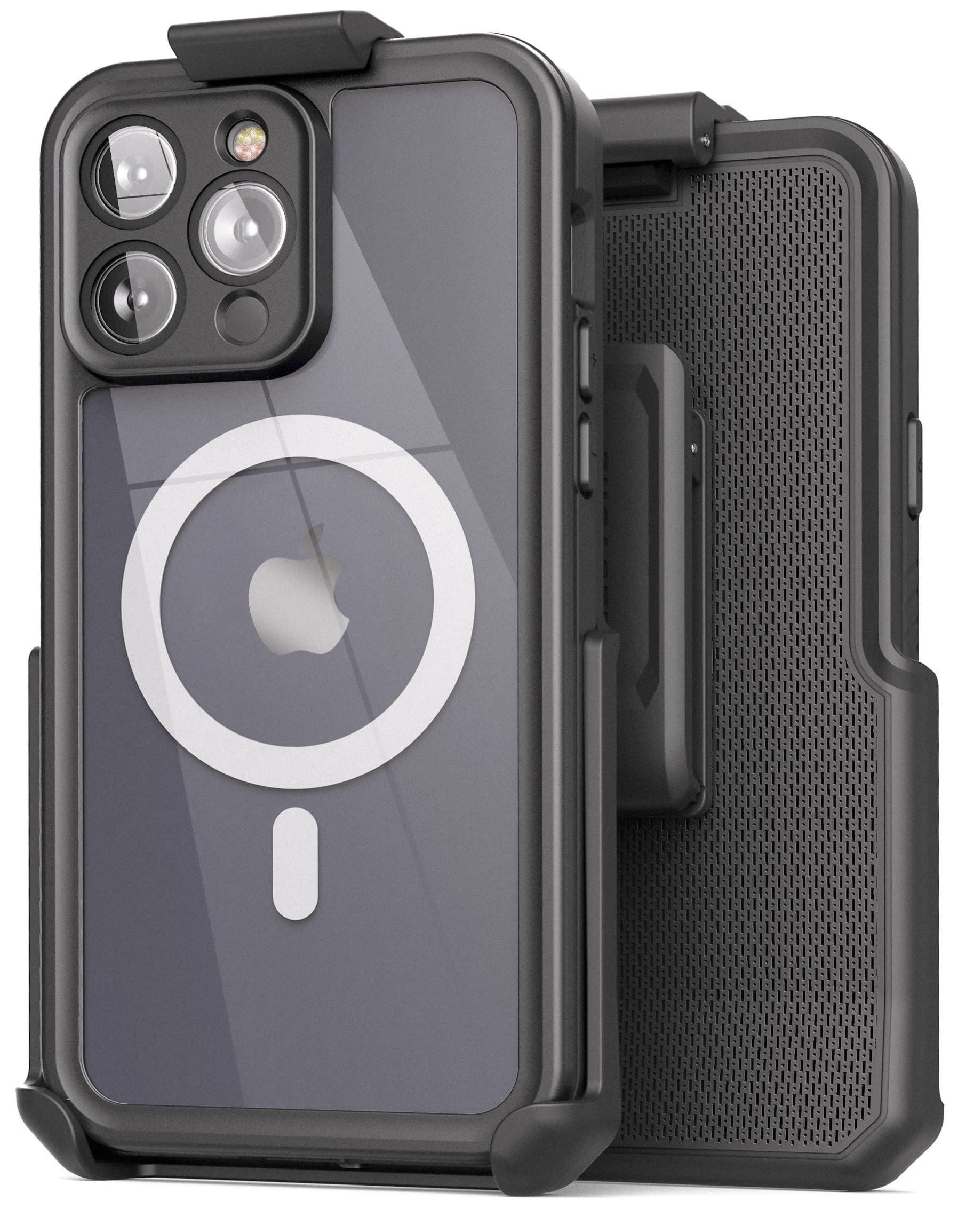Encased Titan-X iPhone 14 Pro Max Waterproof Case with MagSafe Compatibility & Belt Clip Holster - Military Grade Protection for Outdoor, Work & Extreme Activities