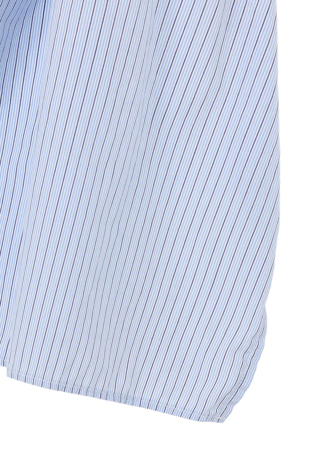 Cotton Broad Stripe Switching Gather Shirts for Women - Casual & Office Wear - Comfortable & Stylish Blouse for Everyday Outfits