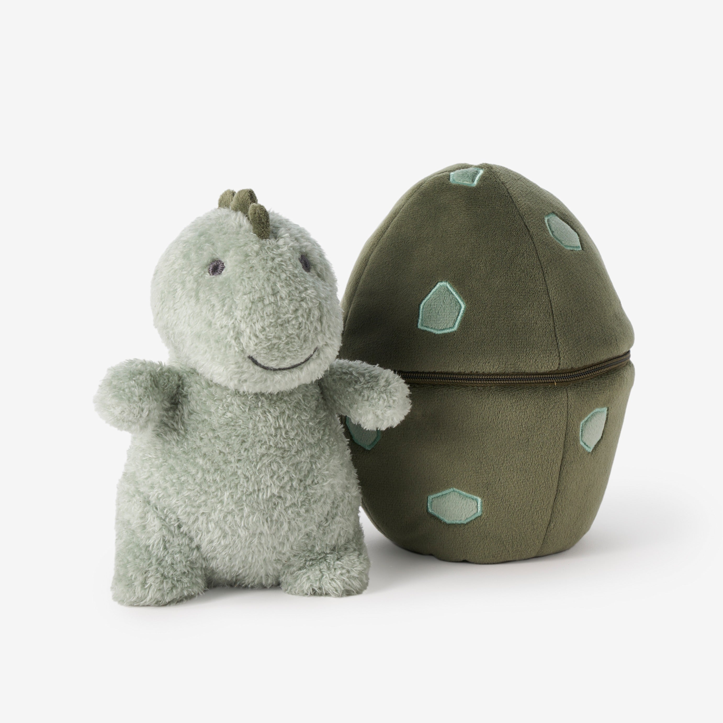 Soft Plush Baby Dinosaur Toy with Hatching Egg - Cute Stuffed Animal for Kids, Toddler Learning & Sensory Play - Perfect for Birthday Gifts, Nursery Decor & Imaginative Playtime