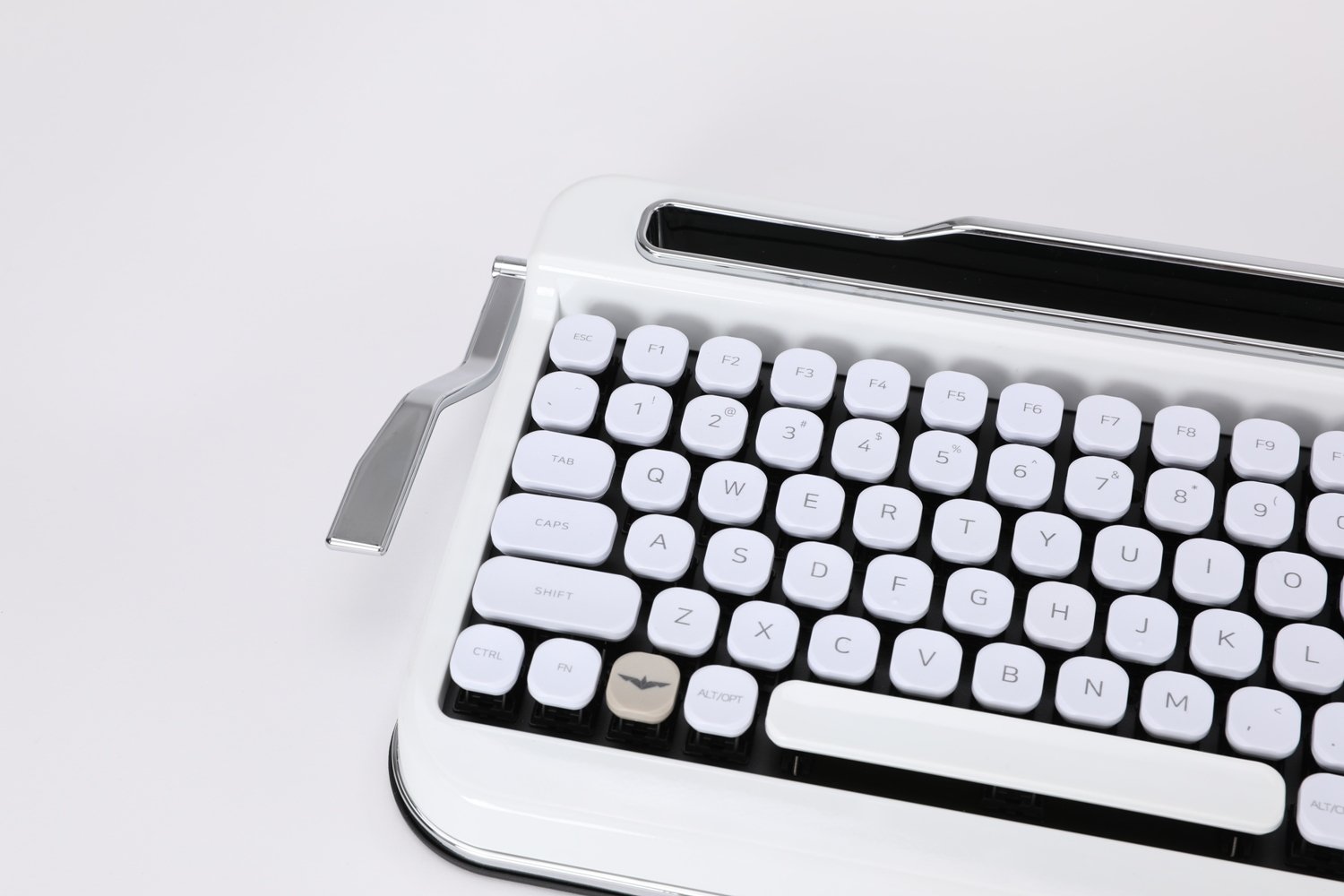 Premium Bluetooth Keyboard with Diamond Keycaps - Cherry MX Brown Switches, White (Ideal for Office Work, Gaming & MacBook Pro/Windows Laptop Typing)