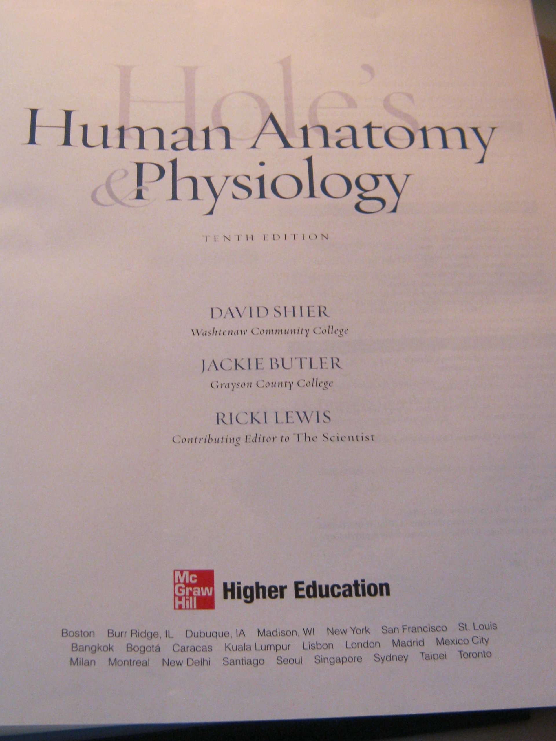 Hole's Human Anatomy & Physiology Textbook - Comprehensive Guide for Medical Students & Healthcare Professionals | Perfect for Classroom Study, Exam Prep & Clinical Reference