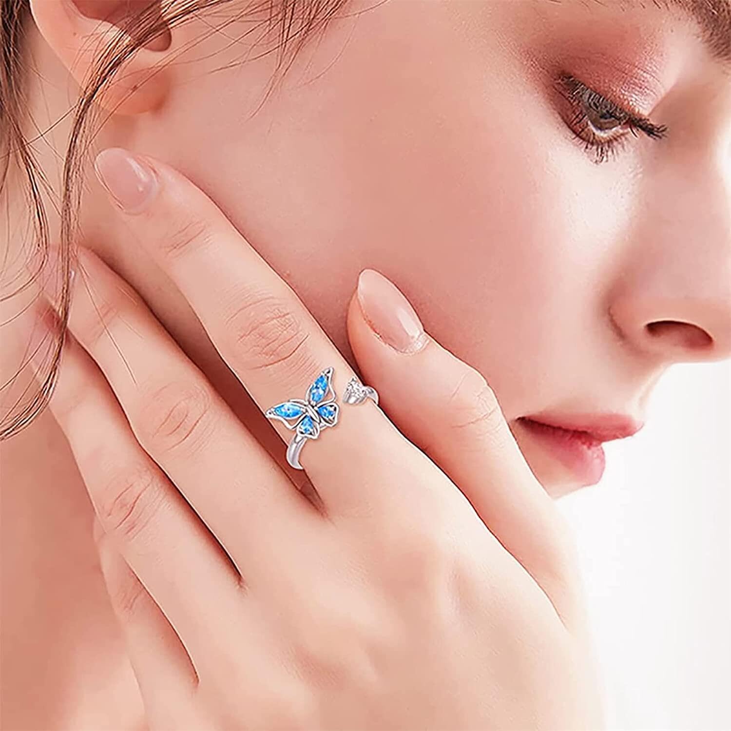 Elegant Silver Butterfly Ring for Women - Perfect Anniversary & Birthday Jewelry Gift - Stylish & Practical for Everyday Wear or Special Occasions