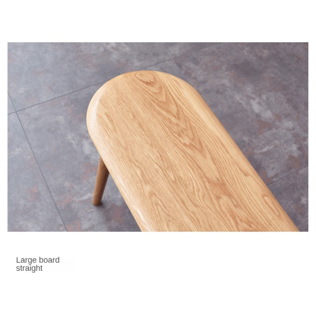 Solid Wood Bench - Oak, Black Walnut, Ash, Cherry - Handcrafted Rustic Stool for Entryway, Kitchen, or Garden Seating