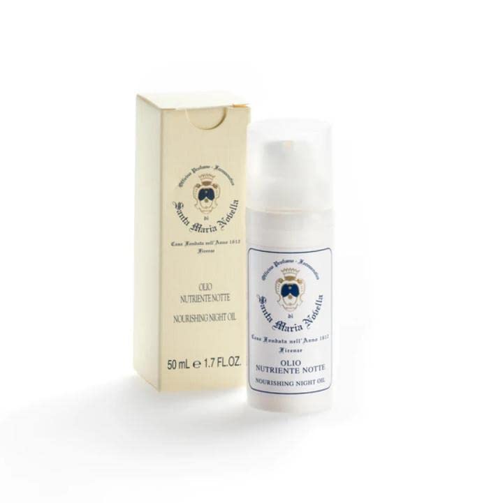 Santa Maria Novella Nourishing Night Oil for Face - 1.7oz Hydrating Anti-Aging Facial Oil with Natural Ingredients - Perfect for Nighttime Skincare Routine & Dry Skin Care