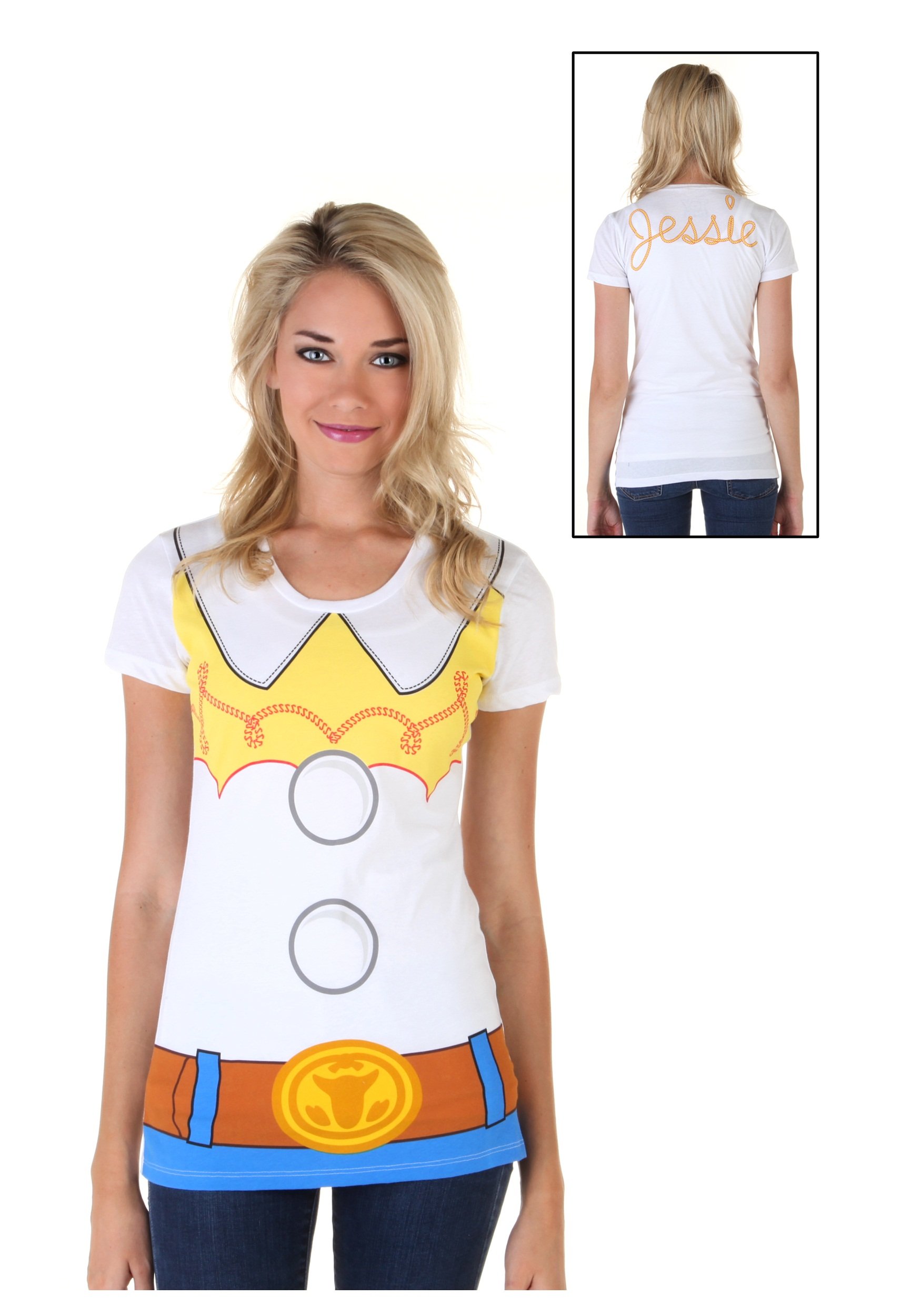 Toy Story Jessie Graphic T-Shirt - Official Disney Merchandise for Kids & Adults - Perfect for Cosplay, Halloween & Disney Themed Parties