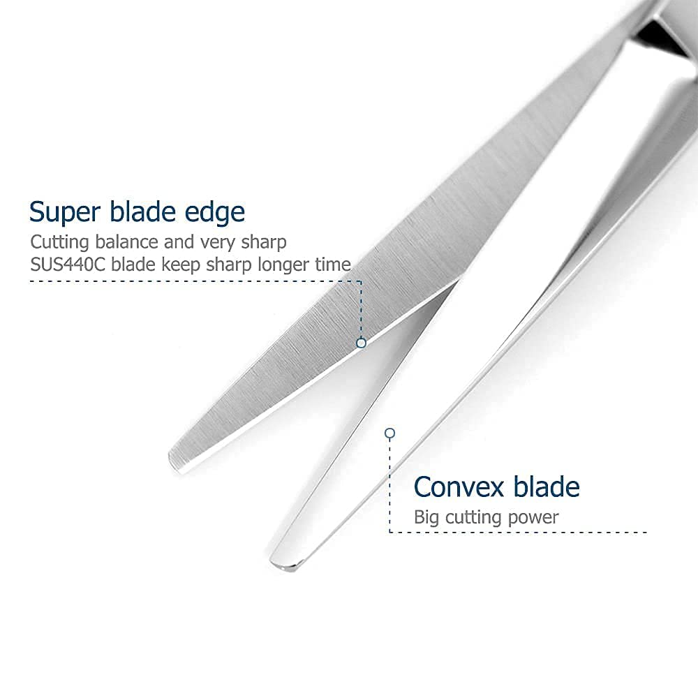 Professional 5.5 Inch Hair Cutting Scissors Set with 5.75 Inch Thinning Shears - 440C Stainless Steel Barber Shears by KINSARO for Salon, Home Haircuts & Styling