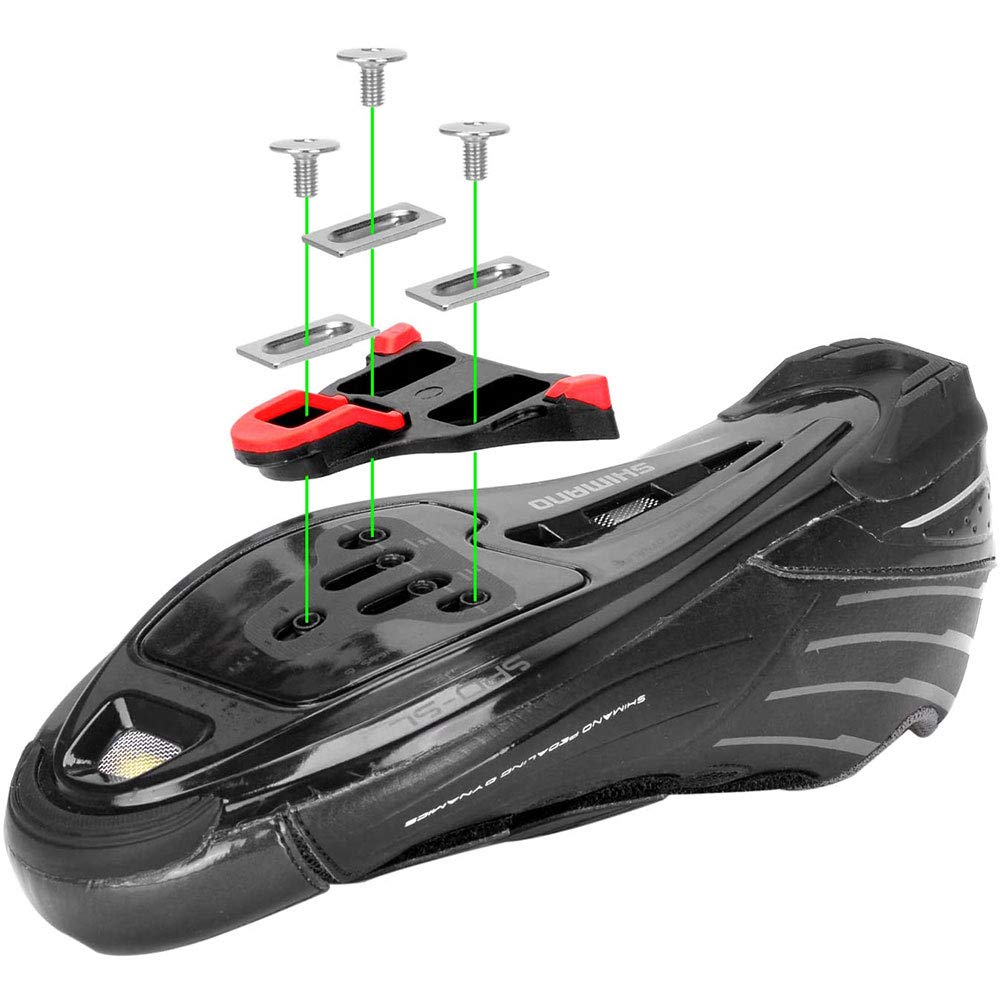 SPD SL Compatible Bike Cleats (6 Degree Float) - Road & Indoor Cycling Cleats for Men & Women - Perfect for Spin Class, Commuting & Training