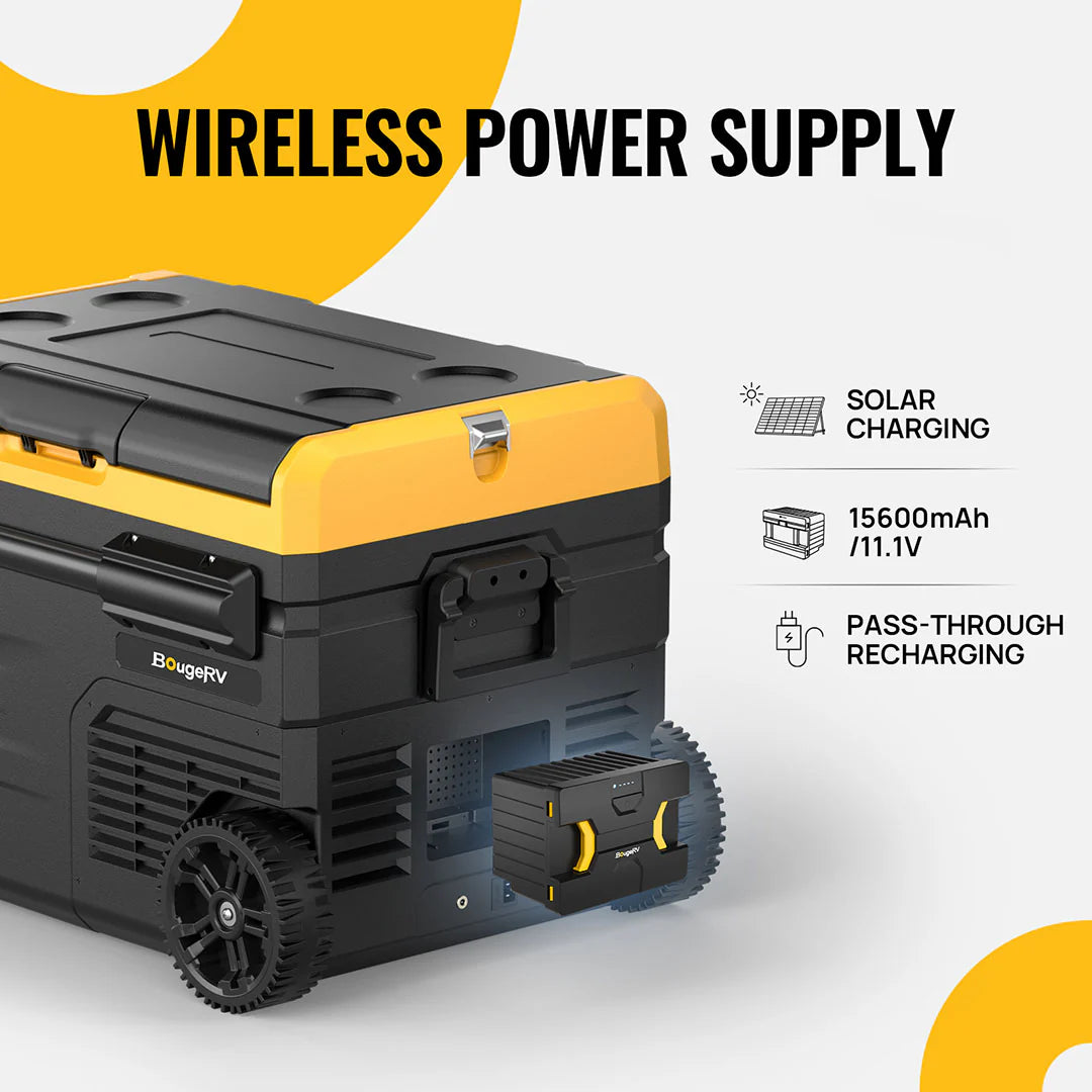 BougeRV 12V/24V Detachable Lithium Battery for Dual Zone Portable Fridge - Perfect for Camping, RV Trips & Outdoor Adventures