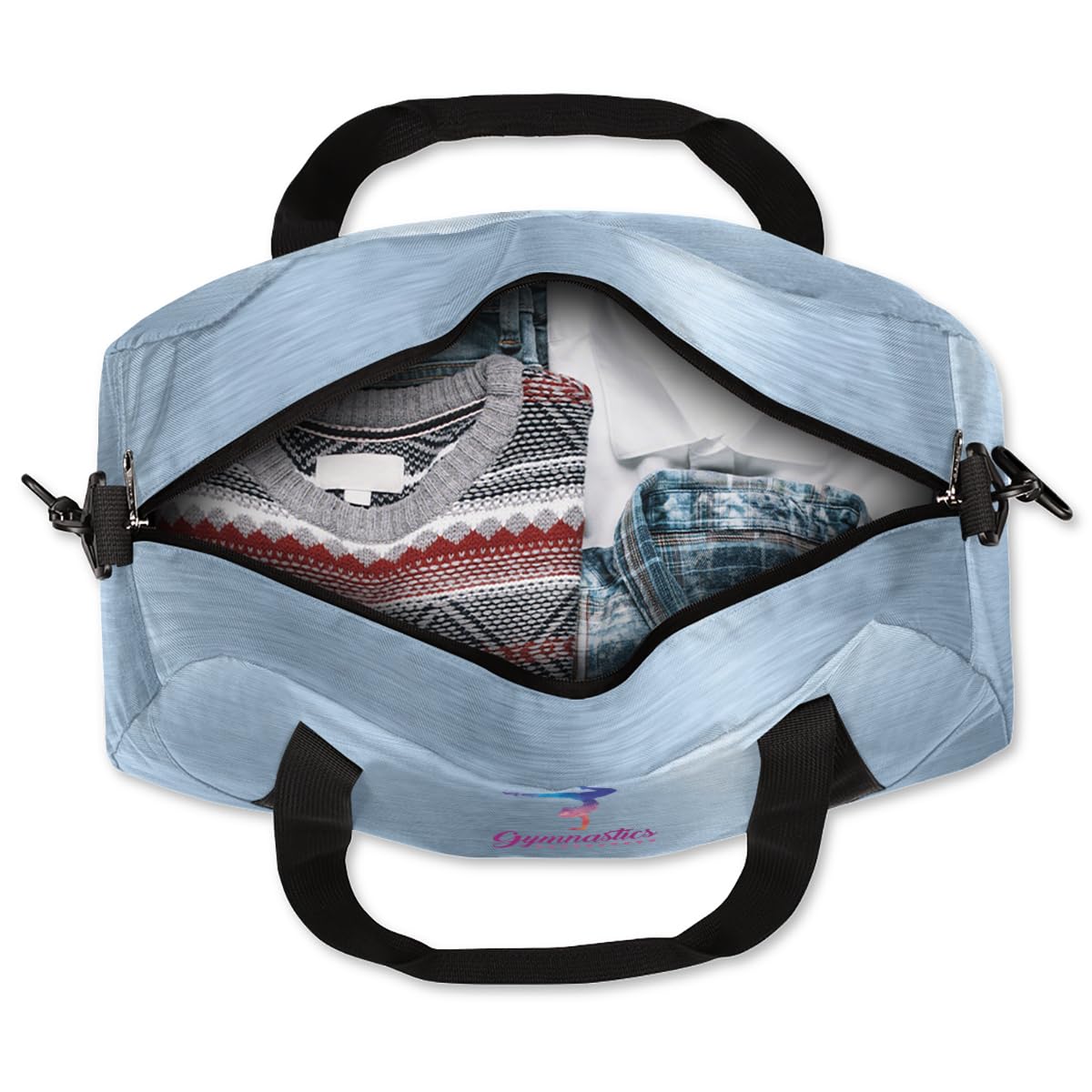 Custom Personalized Kids Duffel Bag for Dance, Cheerleading & Travel - Cute Purple & Multicolor Overnight Bag (620) | Perfect for Sleepovers, Gym Class & Weekend Getaways