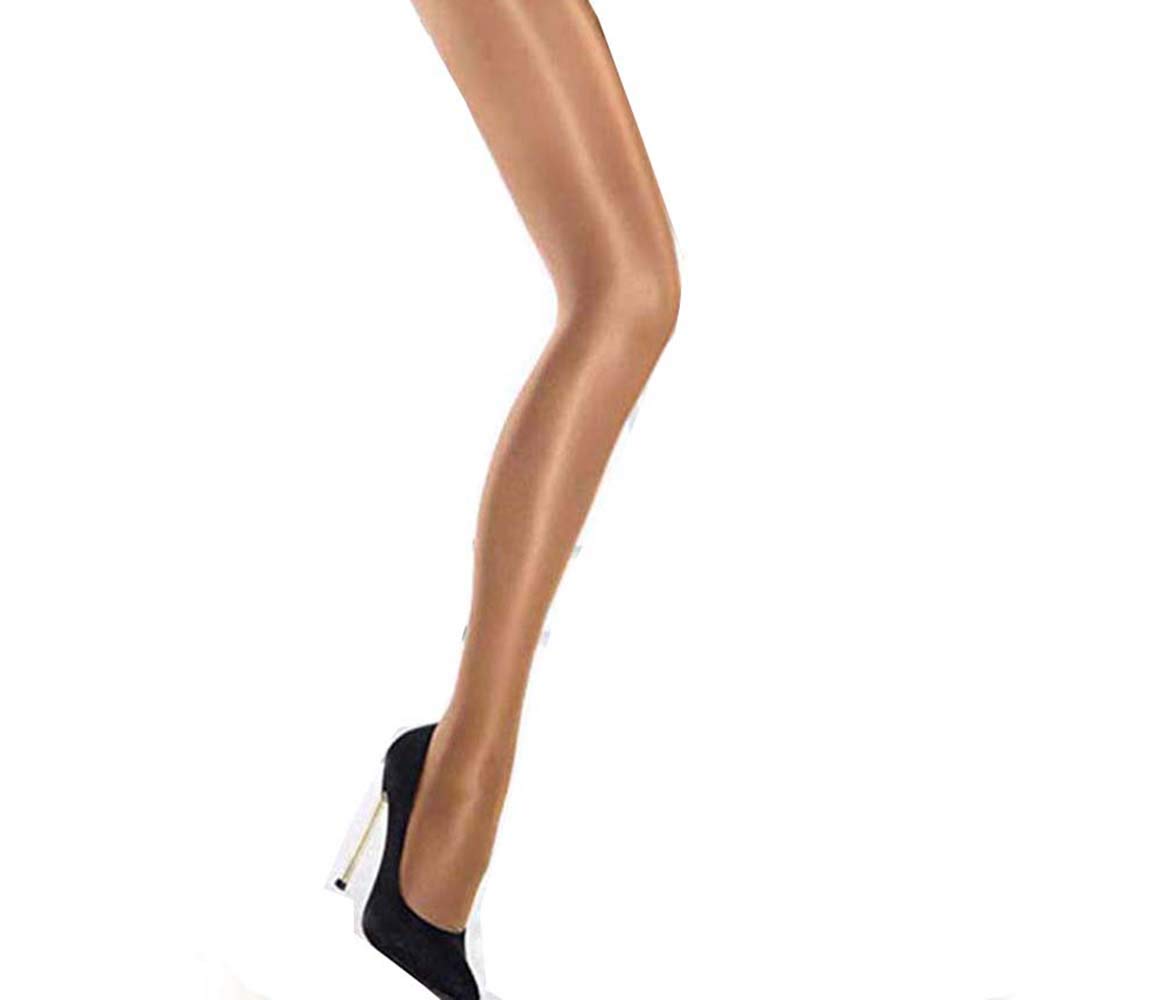 60D Shaping Stockings Pantyhose - Ultra Shimmery Stretch Skinny Tight Leggings with Flash Oil Shiny Finish for Dance, Cosplay & Night Out (Coffee Color)