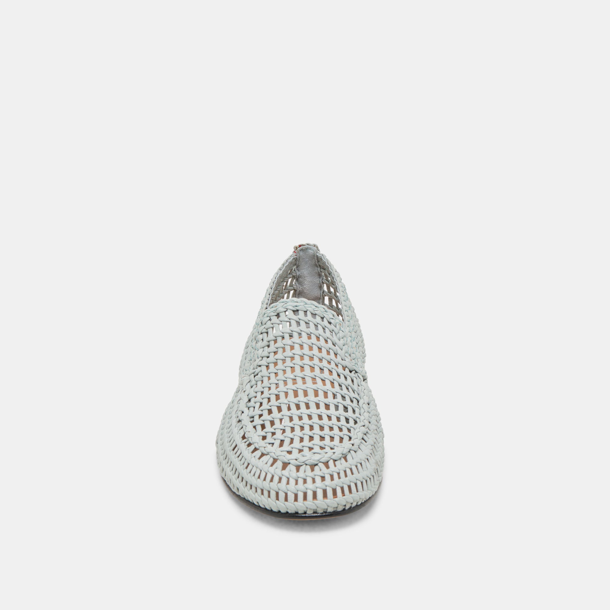 Armond Flats Sky Blue Woven Leather Women's Shoes - Comfortable & Stylish for Casual Wear, Office, and Daily Outfits