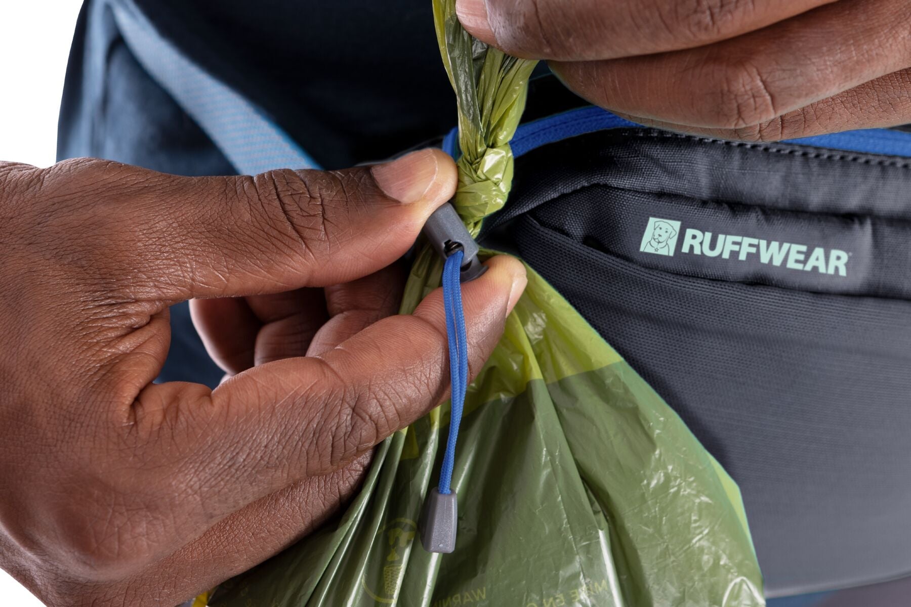 Ruffwear Stash Plus Aqua Green Dog Waste Bag Dispenser - Hands-Free Poop Bag Holder for Hiking, Walking & Outdoor Adventures