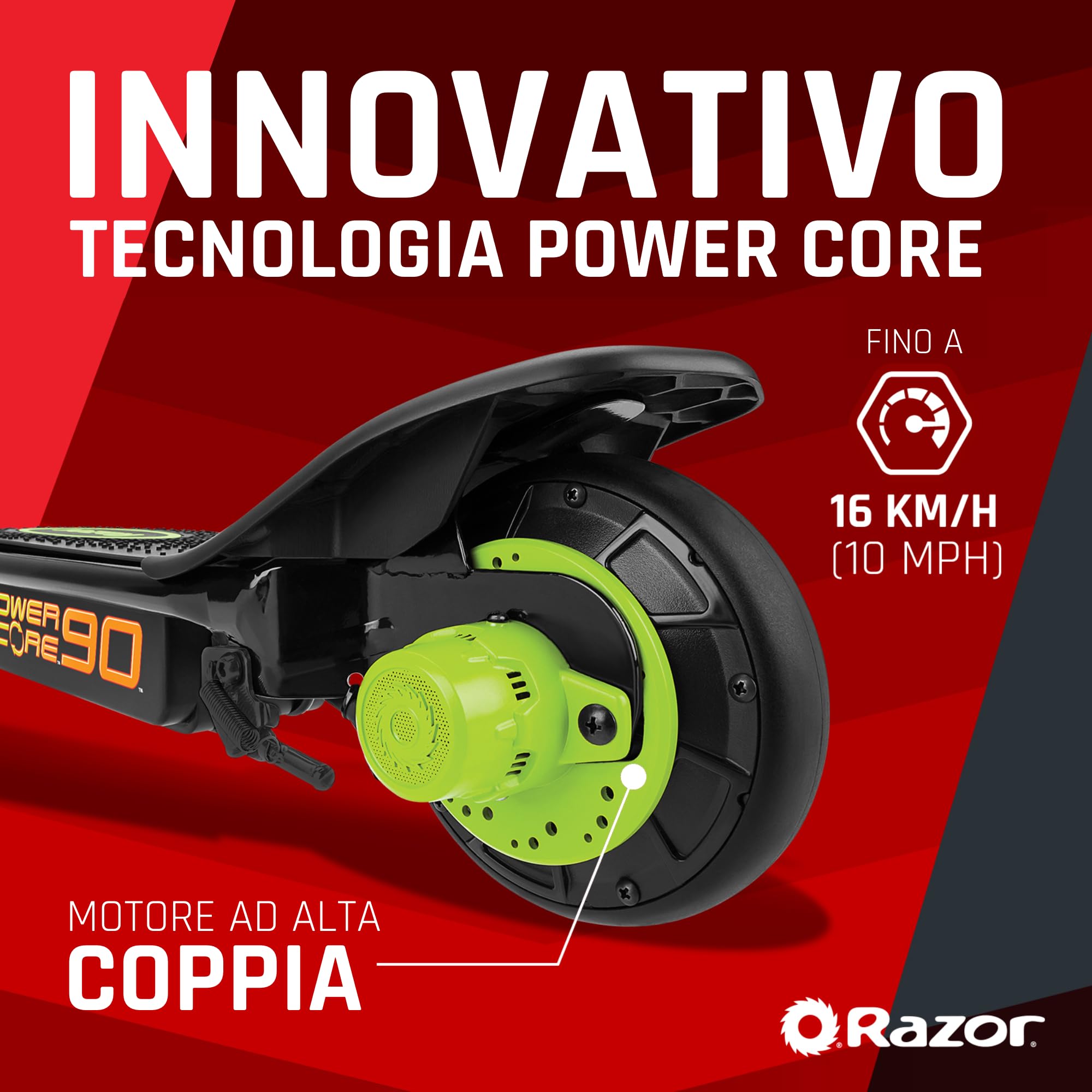 Razor E90 Electric Scooter - 36V Power, 9