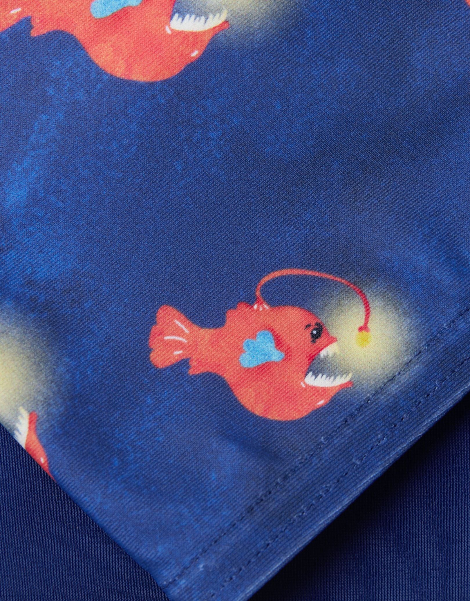 Boys' Digital Print Swim Trunks - Navy Blue Quick-Dry Swimwear for Kids | Perfect for Pool, Beach & Summer Water Activities