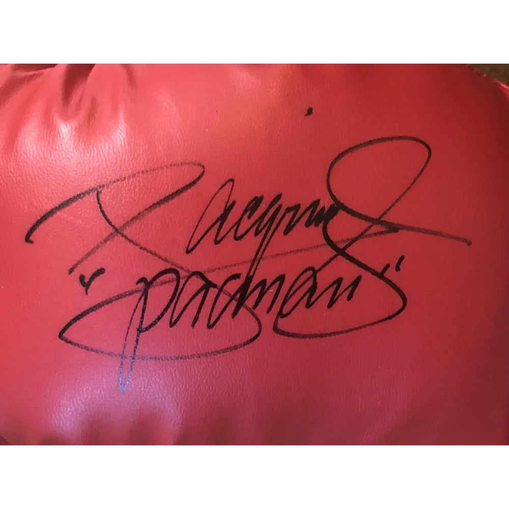Authentic Everlast Boxing Gloves Signed by Manny Pacquiao with JSA COA - Pacman vs Mayweather Collector's Item - Perfect for Boxing Memorabilia Displays & Sports Fan Gifts