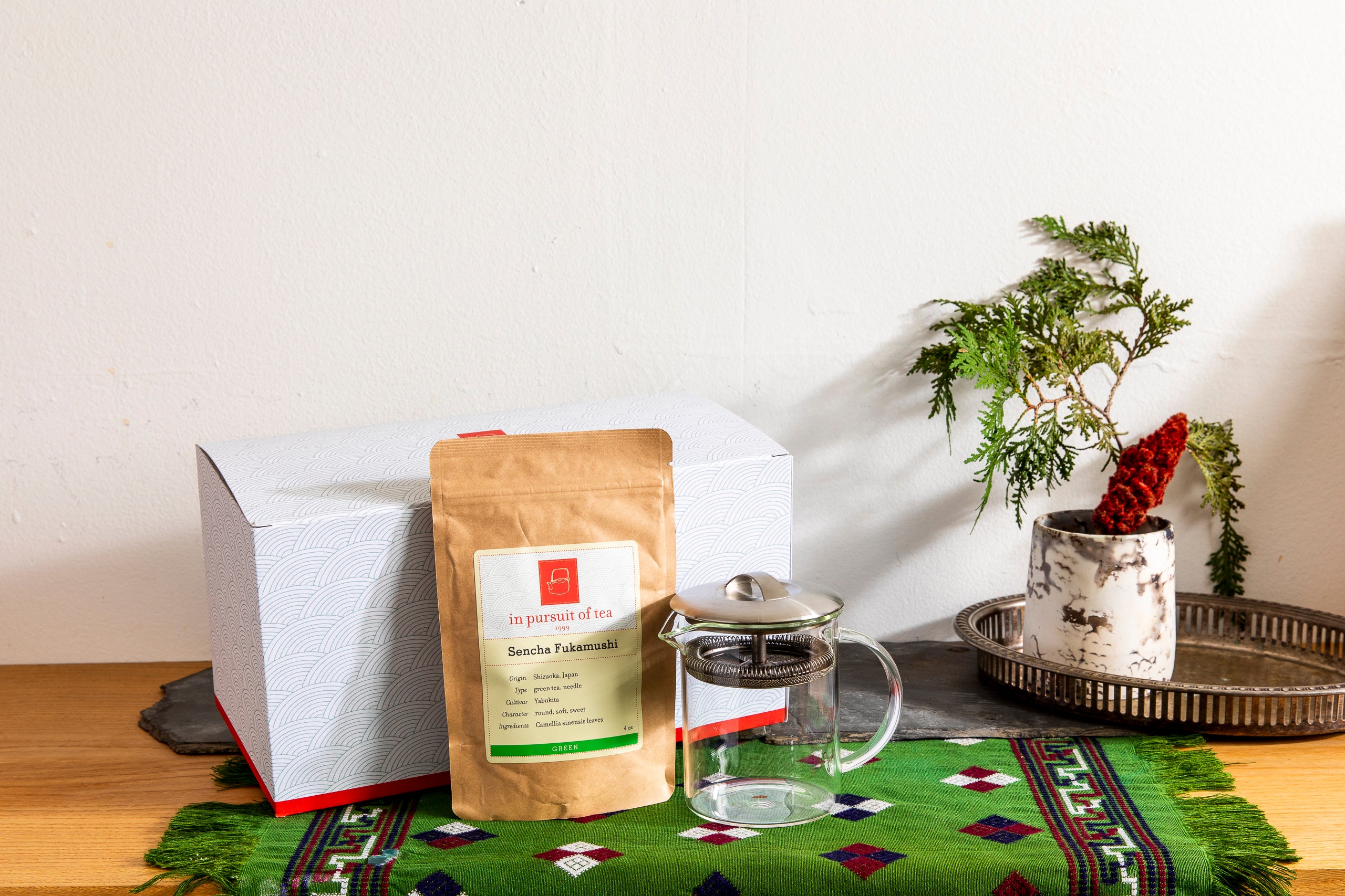 Premium Organic Sencha Green Tea Gift Set - Japanese Loose Leaf Tea for Travel & Outdoor Adventures - Perfect for Camping, Hiking & Tea Lovers