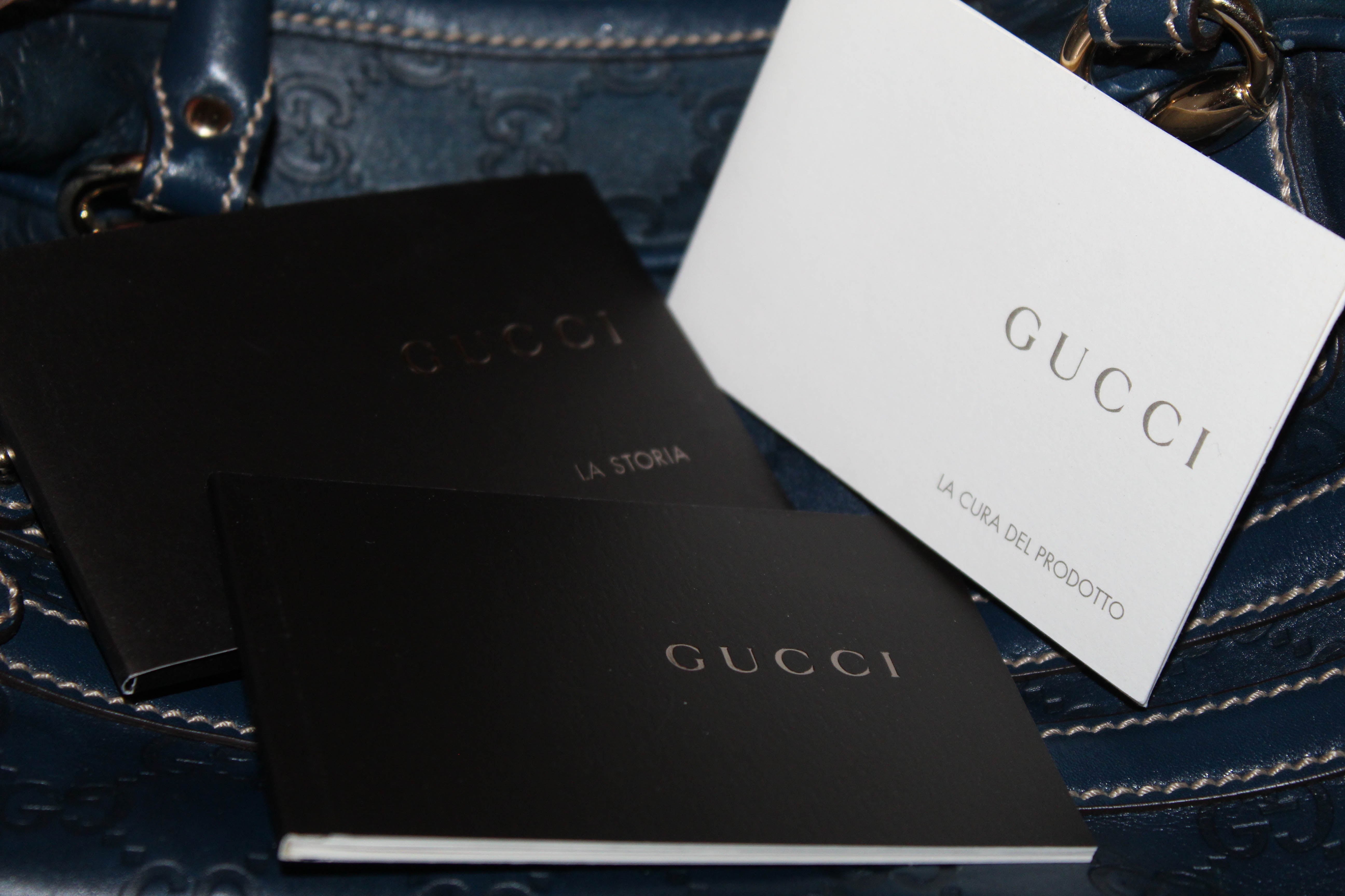Authentic Gucci Navy Blue Guccissima Leather Horsebit Boston Handbag 159399 | Luxury Designer Shoulder Bag for Women | Perfect for Work, Travel & Evening Events