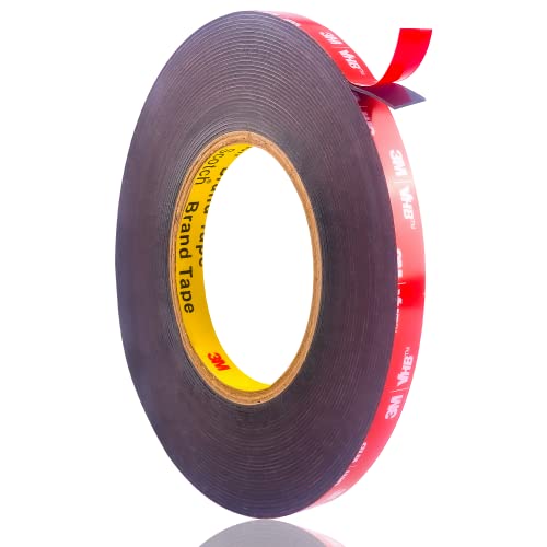 3M Heavy Duty Double Sided Mounting Tape - 38FT Length, 0.4 Inch Wide Foam Tape for Cars, Home & Office Decor - Strong Adhesive for Hanging Pictures, Wall Decor, Hooks & More