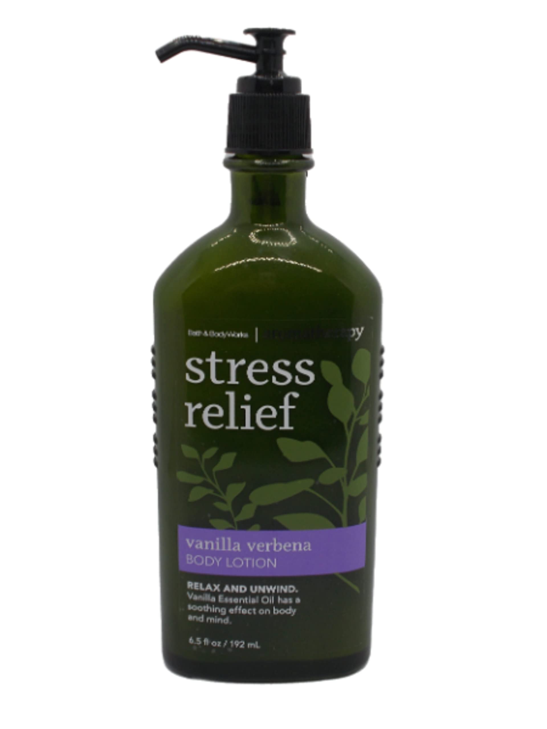 Bath & Body Works Aromatherapy Stress Relief Vanilla Verbena Body Lotion - Moisturizing & Relaxing Scent for Daily Skincare & Self-Care Routine