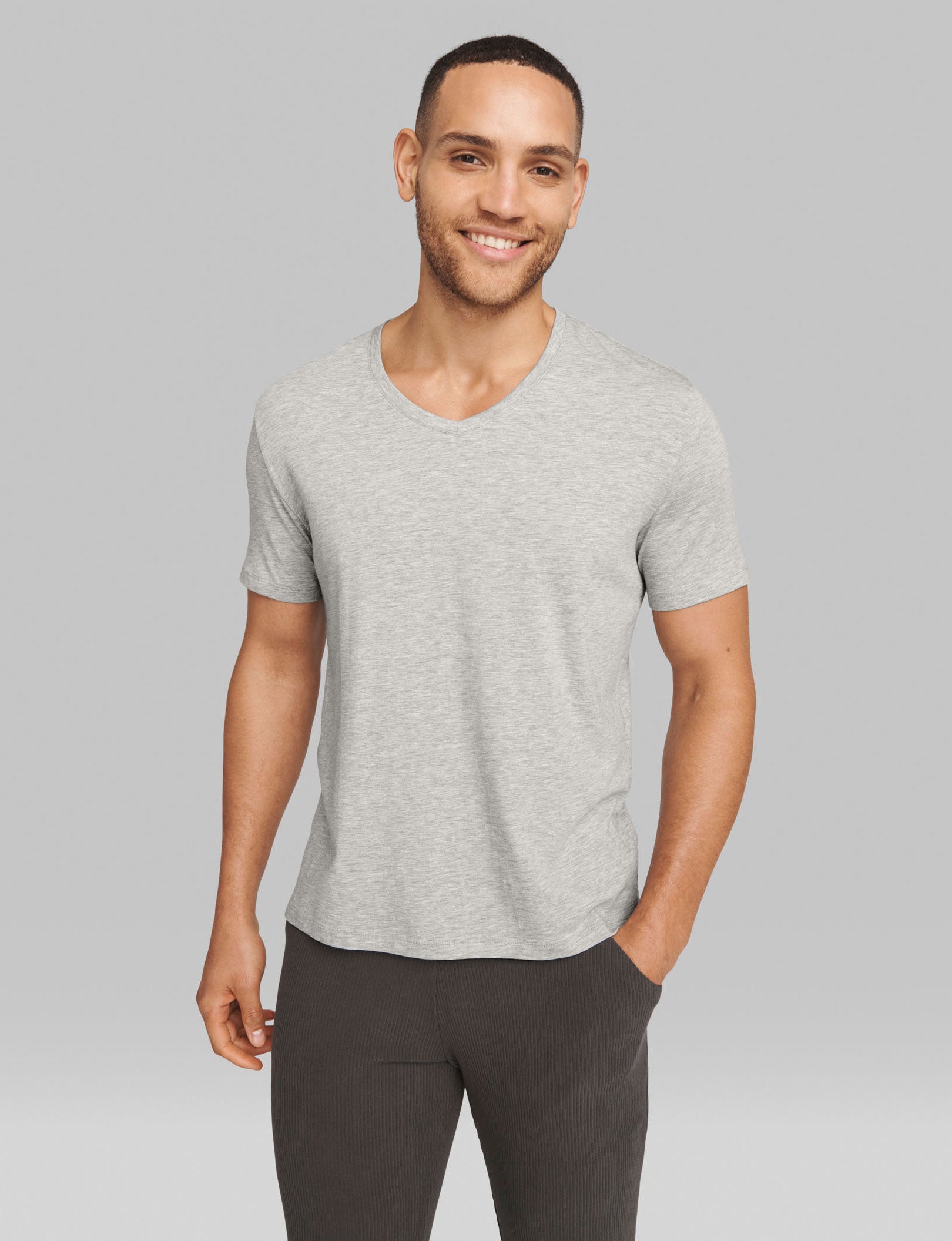 Second Skin V Neck Tee - Ultra Soft Stretch Women's T-Shirt for Layering & Everyday Wear | Perfect for Work, Casual Outfits & Lounge