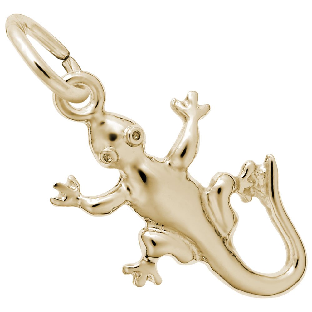 10K Yellow Gold Gecko Charm Pendant - Dainty Jewelry for Bracelets & Necklaces - Perfect for Gifts, Layering & Everyday Wear