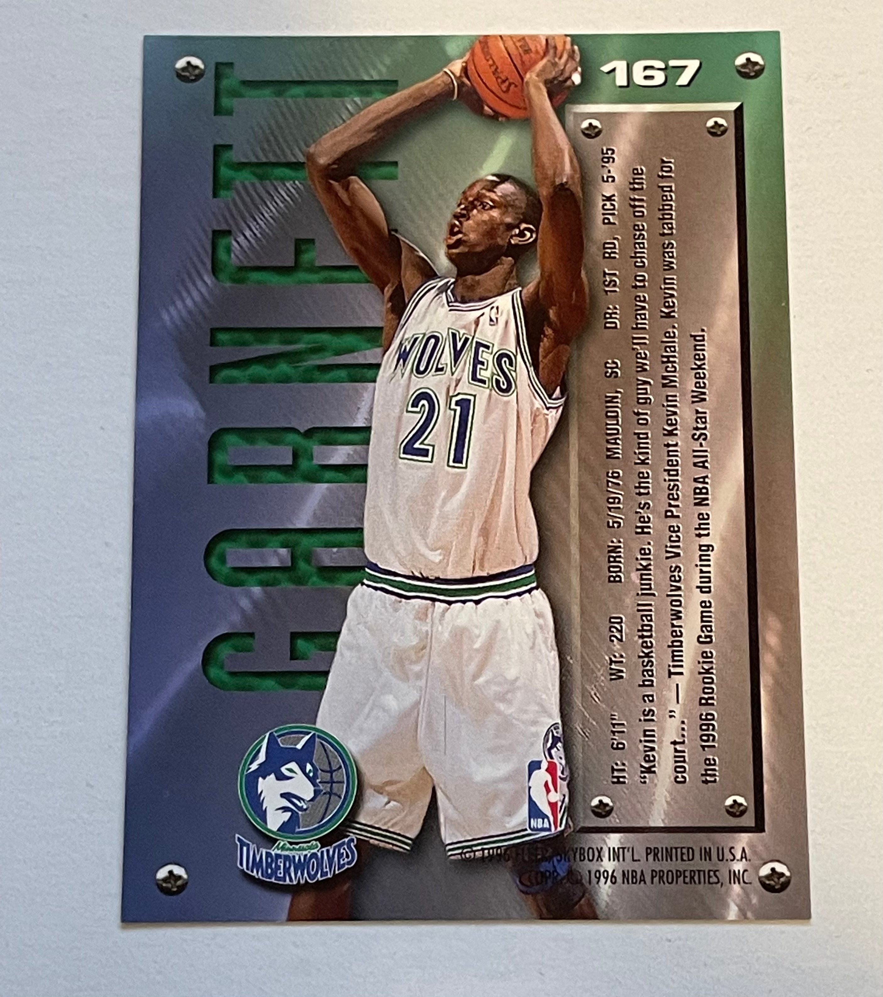 Kevin Garnett Fleer Metal Rookie Basketball Card - 1995 NBA Collectible for Fans & Investors - Perfect for Display, Trading, and Memorabilia Collections