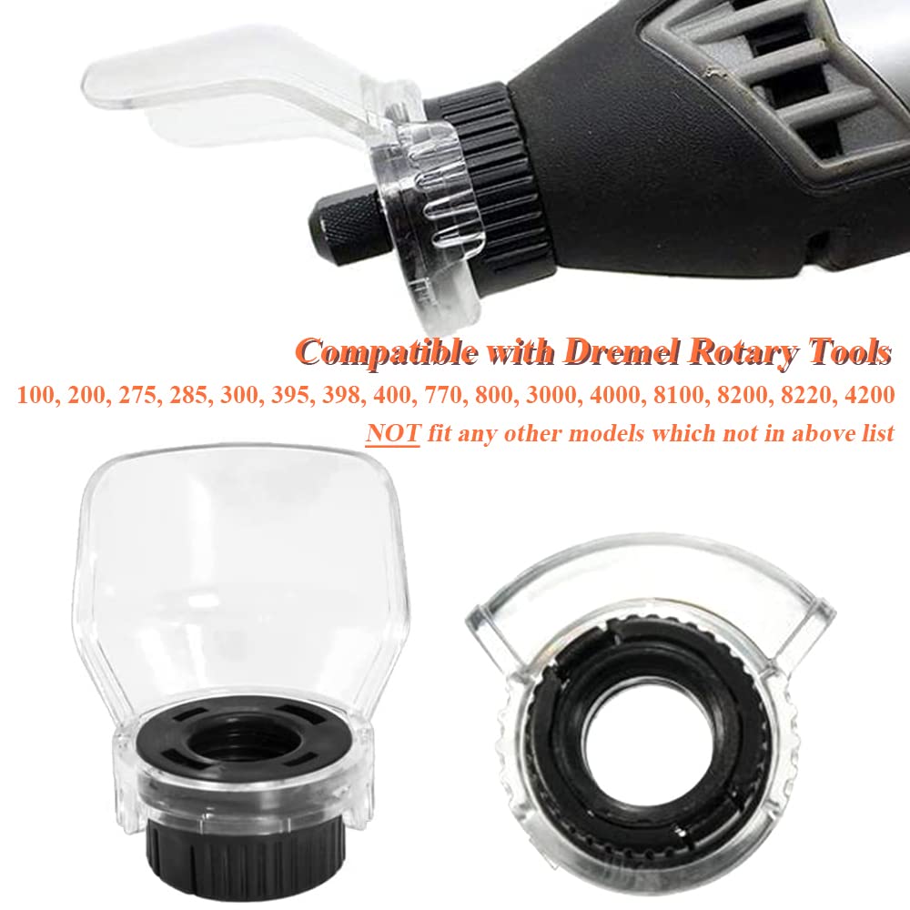 4-Piece Rotary Tool Shield Attachment Kit - Transparent Safety Protective Cover for Wood & Metal Cutting, Sanding, Polishing - Perfect for DIY Projects, Crafting & Home Repairs