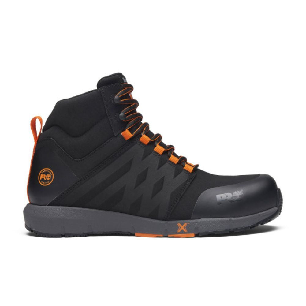 Timberland PRO Radius Raptek MID Men's Athletic Composite Toe Work Shoes - Black (TB0A6167001) | Lightweight & Durable Safety Footwear for Construction, Warehouse & Outdoor Work
