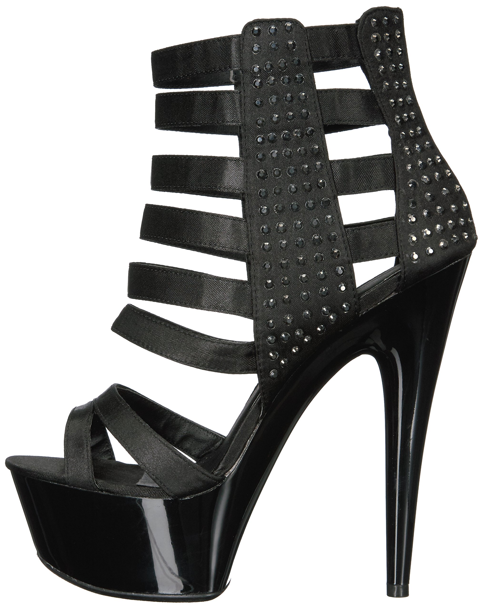 Ellie Shoes Women's 609-Noir Comfortable Dress Sandals for Wedding, Party & Formal Occasions - Elegant Black Strappy Heels