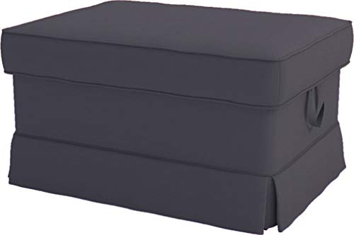 Cotton Dark Gray Ottoman