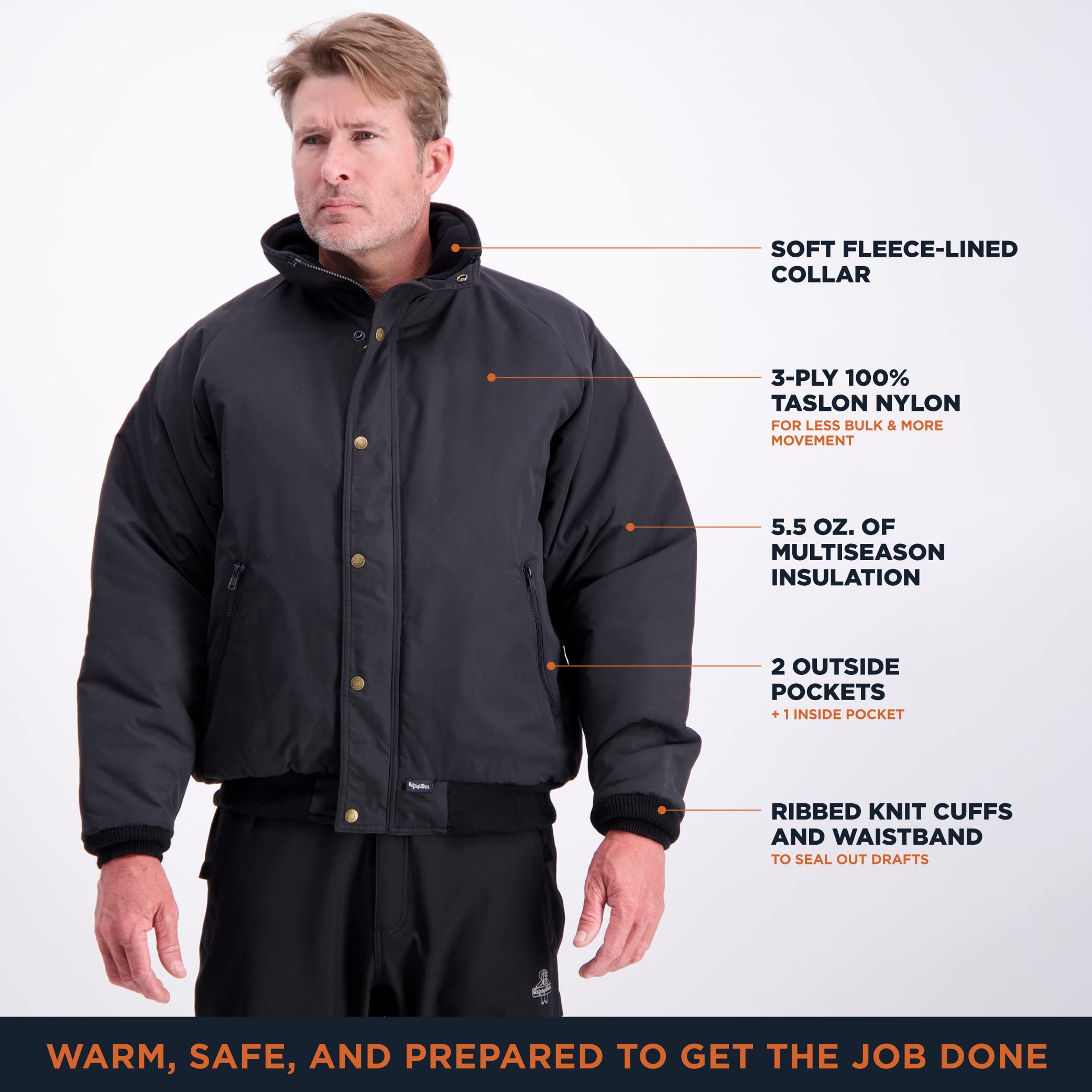 RefrigiWear ChillBreaker Lightweight Insulated Jacket for Men & Women - Water-Resistant, All-Season Outdoor Wear for Hiking, Camping & Cold Weather Work