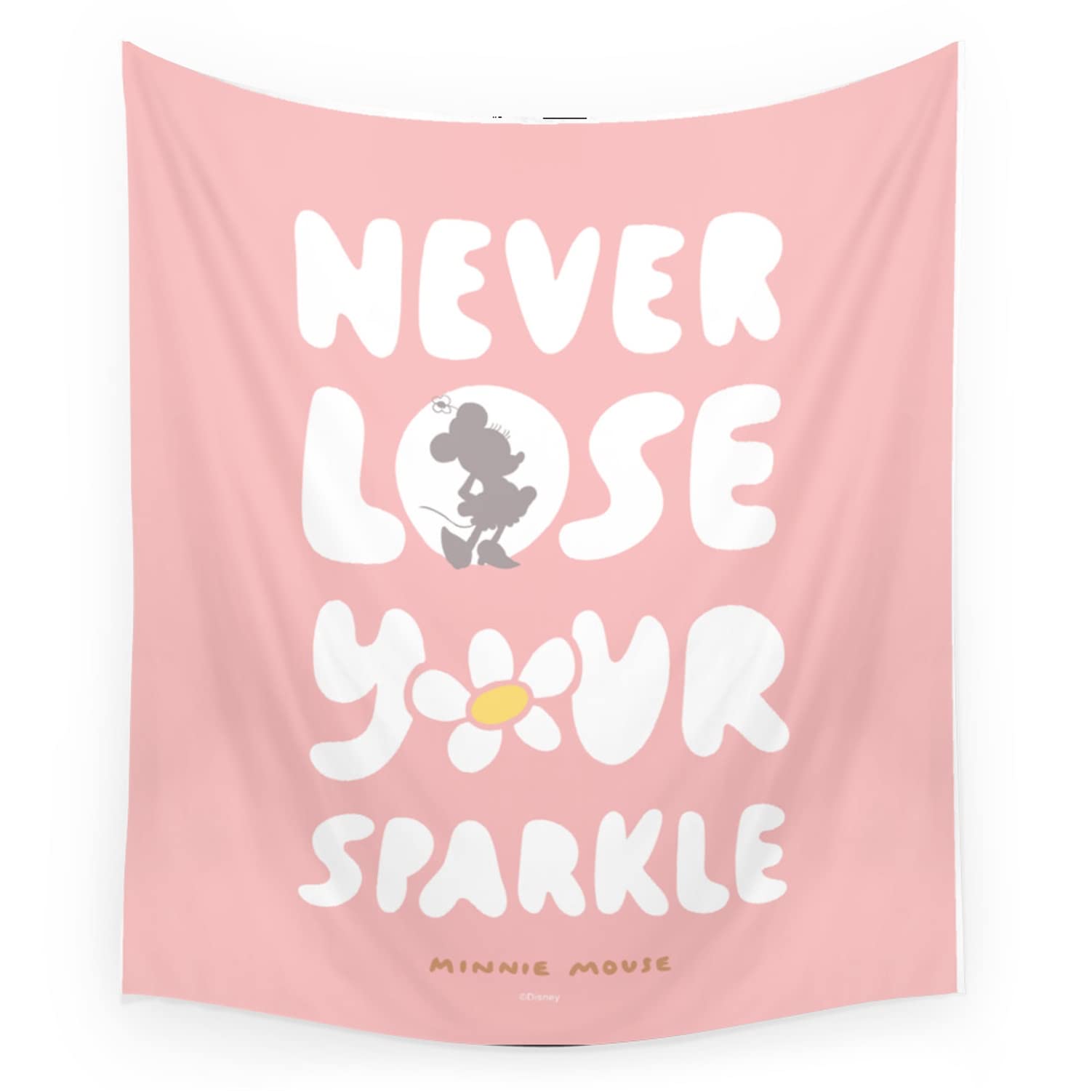 Disney Minnie Mouse Sparkle Daisy Wall Hanging Tapestry by P Hirst - Officially Licensed Home Decor for Bedroom, Living Room & Dorm