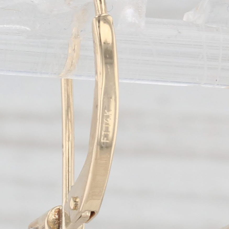 0.20ctw Diamond Drop Earrings 14k Yellow Gold Hook Posts Lever Backs - Elegant Dangle Earrings for Women, Perfect for Weddings, Parties & Special Occasions