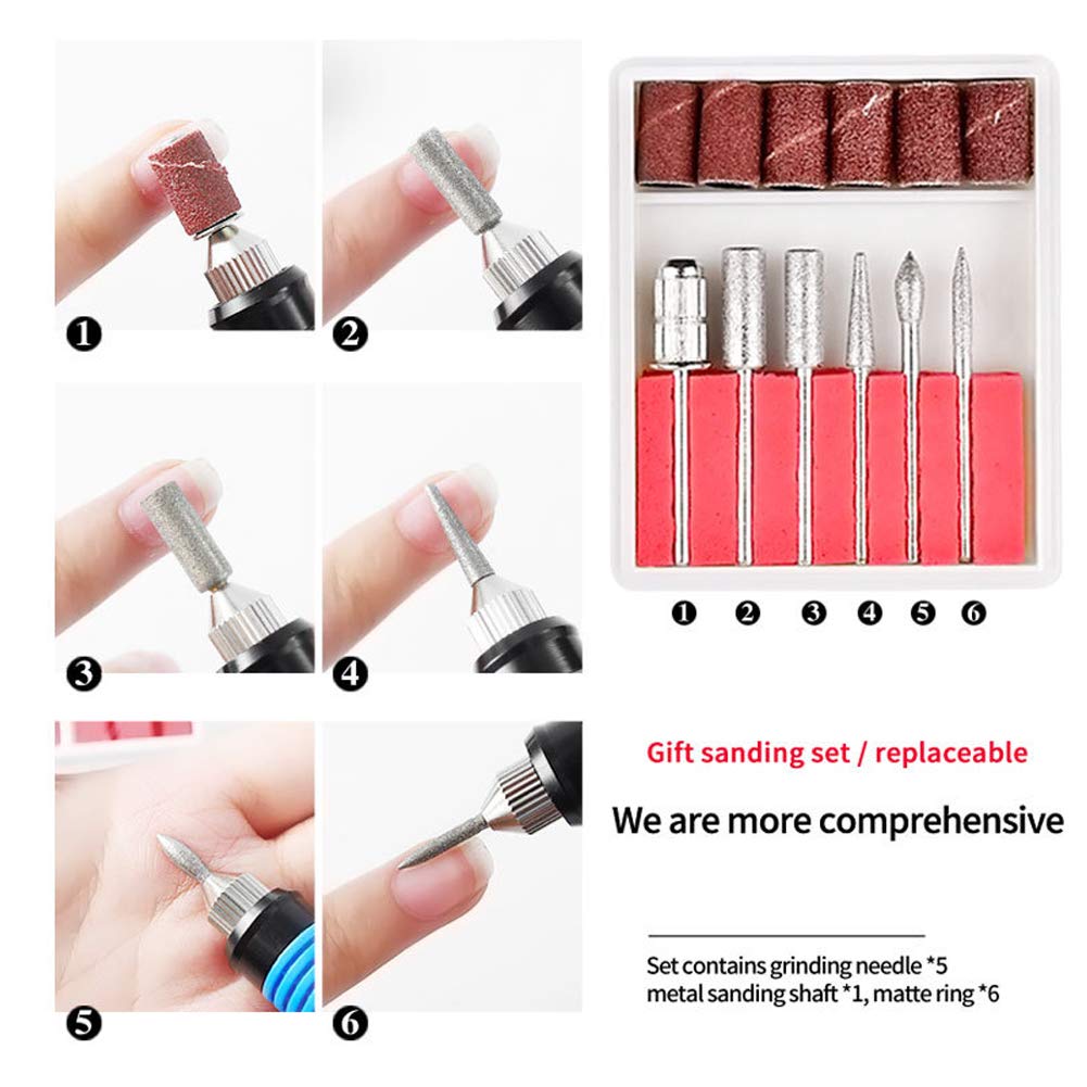 Professional Electric Nail Drill Kit - Portable Pen-Shaped Manicure Tool for Acrylic Nails, Finger & Toe Care (Green) | Perfect for Home Salon, Nail Art & DIY Nail Care