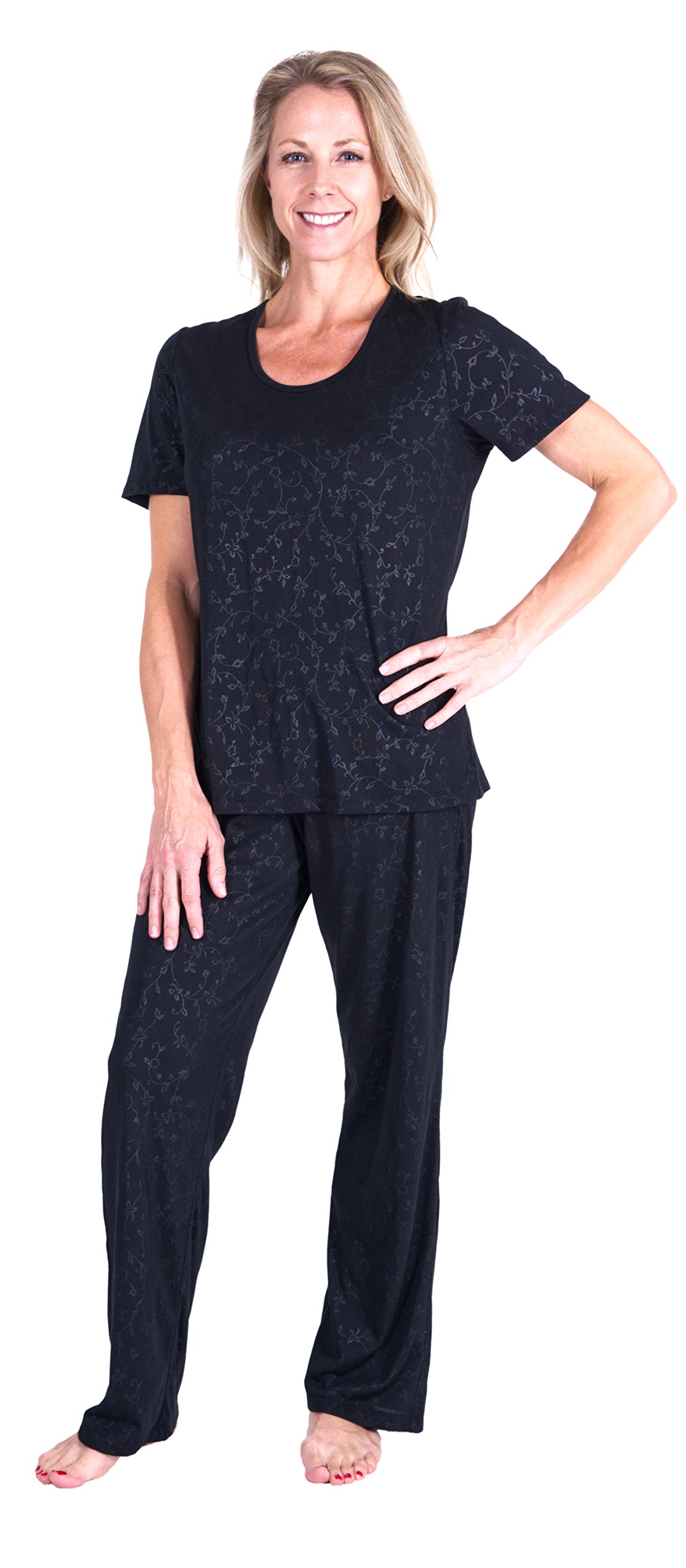 Cool-jams Sweat-Free Women's Pajama Sets - Moisture Wicking Scoop Neck Sleepwear & Comfortable Lounge Pants for Nightwear, Hot Sleepers & Summer Nights