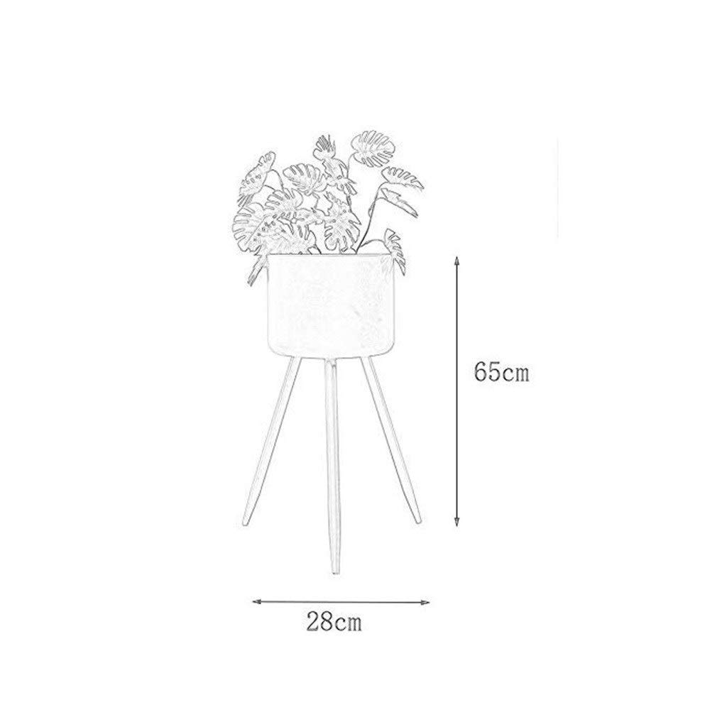 Stylish Metal Flower Stand - Single-Tier Floor Plant Display Shelf with High-Temperature Baking Paint | Elegant Candle Holder Design for Home Decor, Living Room, Bedroom & Garden Plant Display