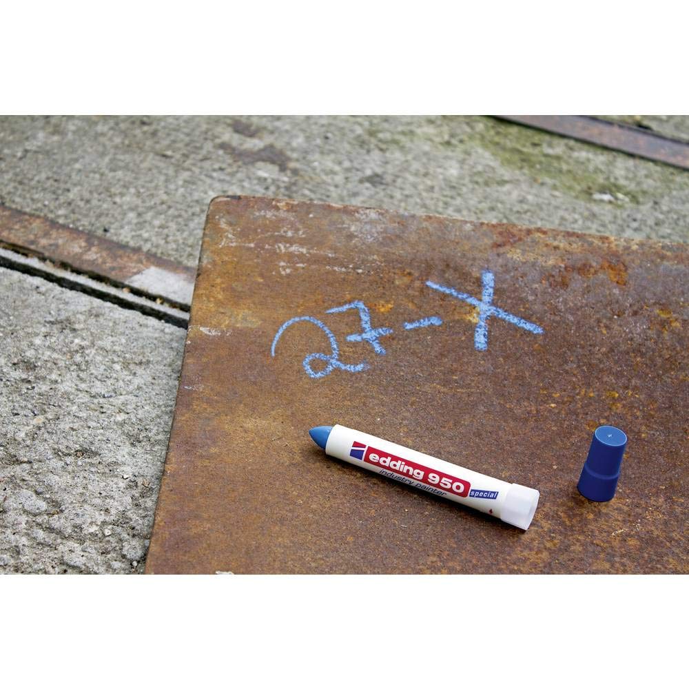 Edding Permanent Industrial Marker Pen - Red (2mm Tip) for Metal, Plastic, Glass & Wood - Ideal for Labeling, DIY Projects & Industrial Use