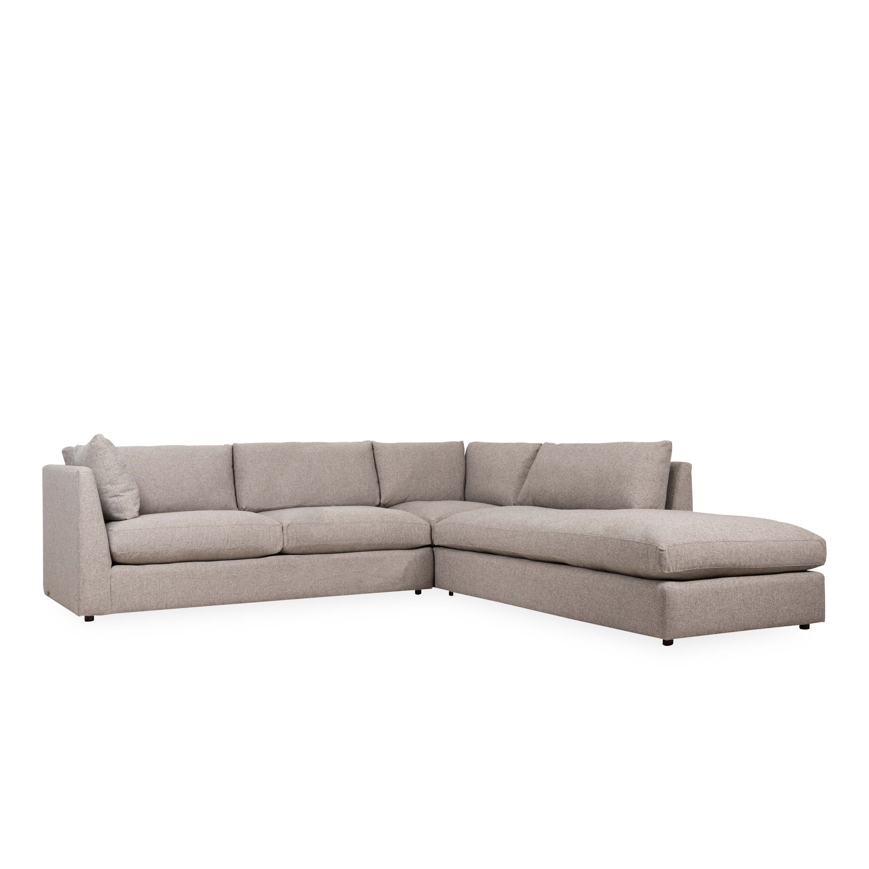 Aspen Chaise Sectional Sofa - Modern L-Shaped Couch with Recliner for Living Room, Family Room, and Lounge Areas | Comfortable Fabric Upholstery for Relaxing and Entertaining