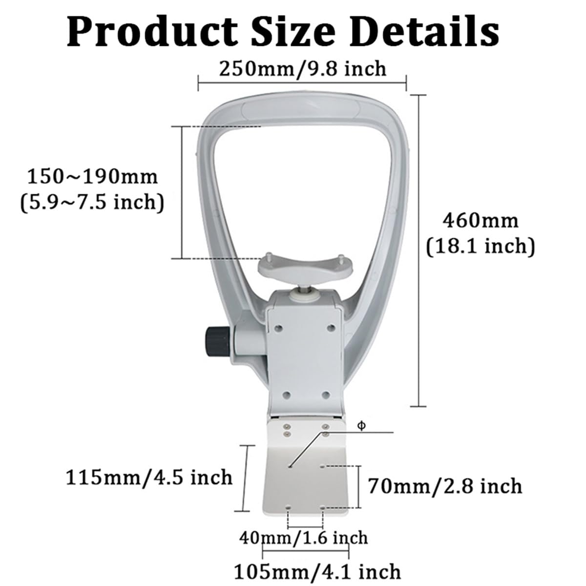 Optometry Forehead Rest & Head Support for Eye Training - Compatible with Auto Refractometer & Optical Instruments - Perfect for Vision Therapy, Eye Exams & Optometric Equipment Accessories