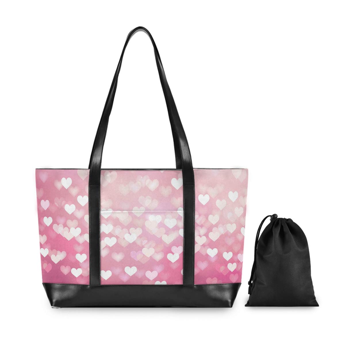Stylish Laptop Tote Bag for Women - Professional 15.6 Inch Notebook Shoulder Work Bag with Wedding Love Design - Perfect for Business, Office, Travel and Daily Commute