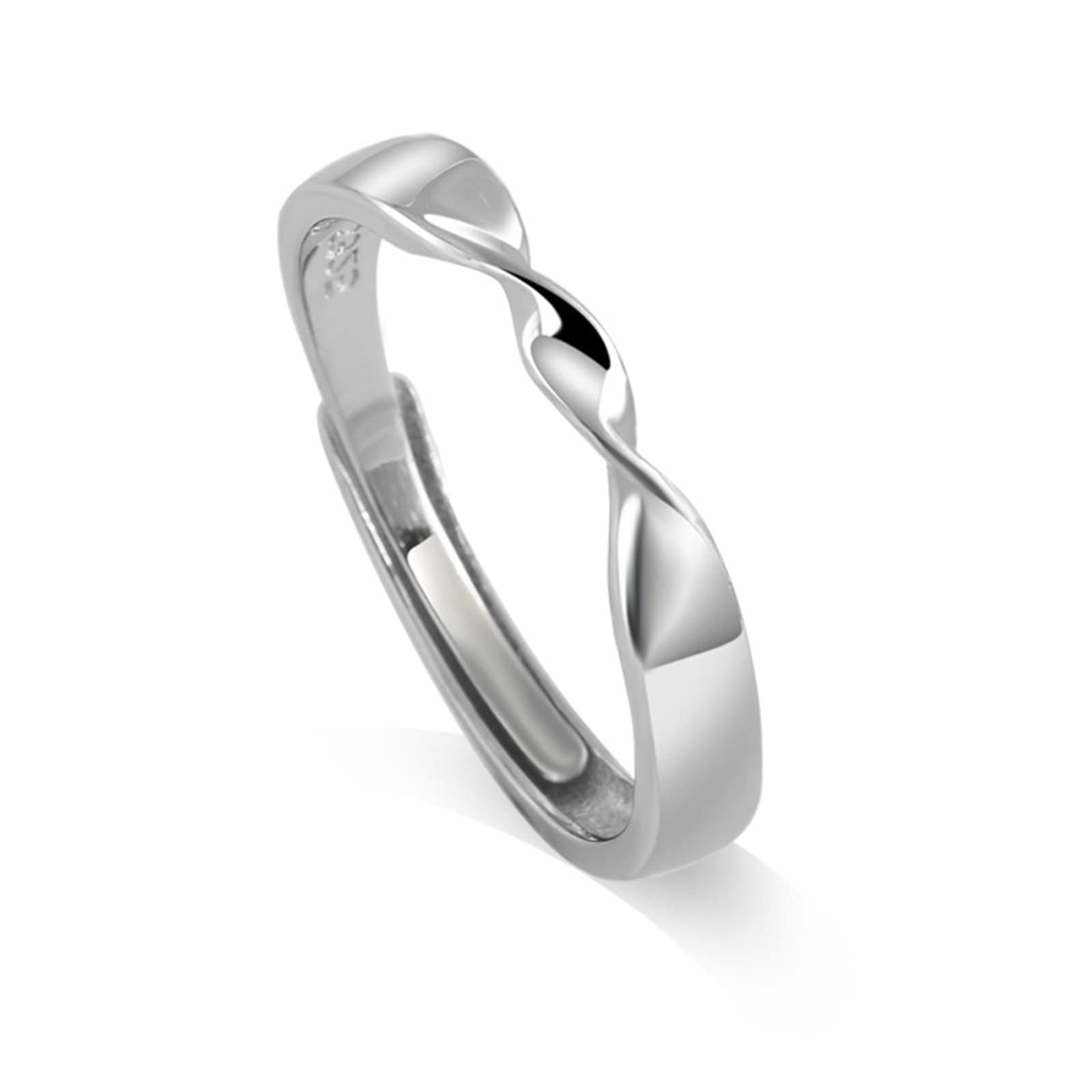 Women's Sterling Silver Rings – Simple Polished Twisted Design Silver Jewelry for Teen Girls | Elegant Everyday Wear & Gift for Birthdays, Anniversaries