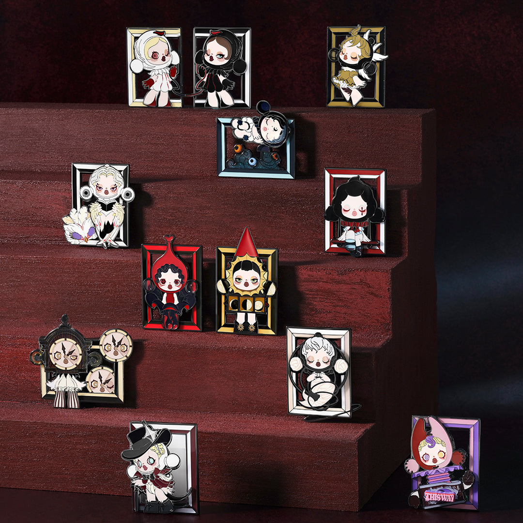 POP MART SKULLPANDA Image of Reality Series Enamel Pin Badge Blind Box - Collectible Anime Character Pins for Backpacks, Jackets & Gifts