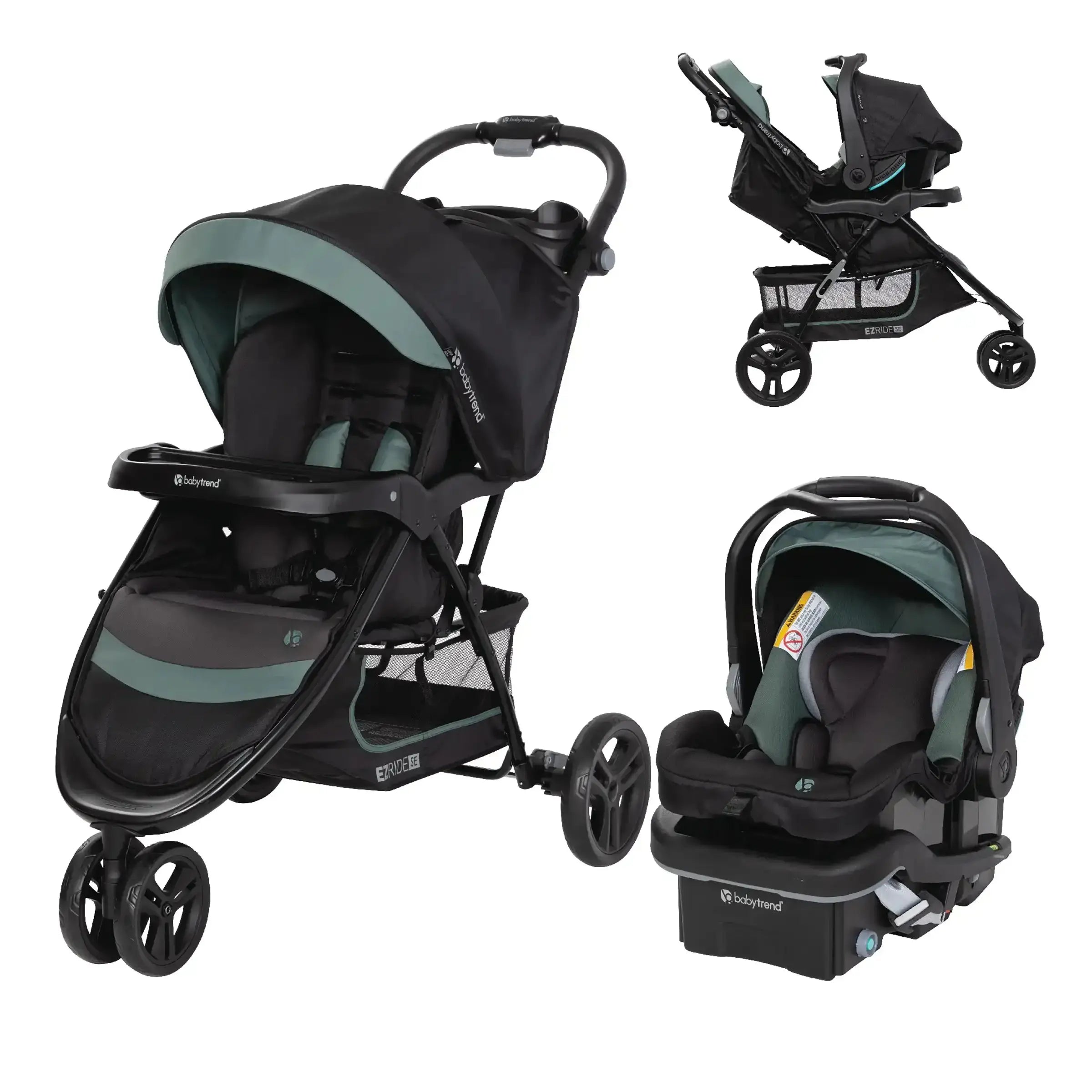 EZ Ride SE Stroller Travel System with Secure Lift Infant Car Seat - Lightweight Baby Stroller & Car Seat Combo for Newborns to Toddlers - Perfect for Travel, Shopping & Daily Outings